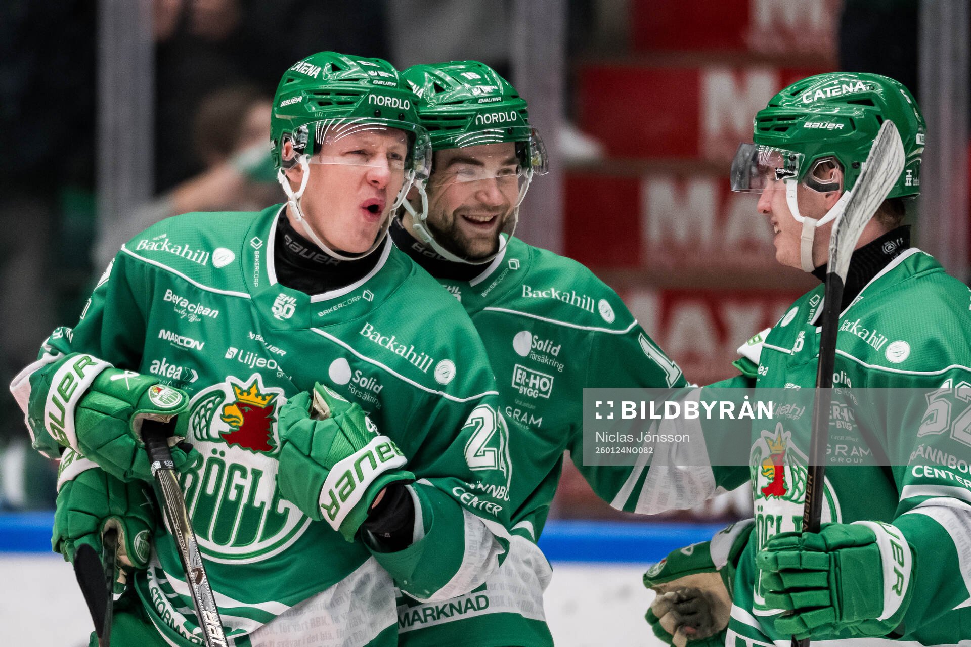 Rögles Fredrik Olofsson, Lukas Ekeståhl-Jonsson och Felix