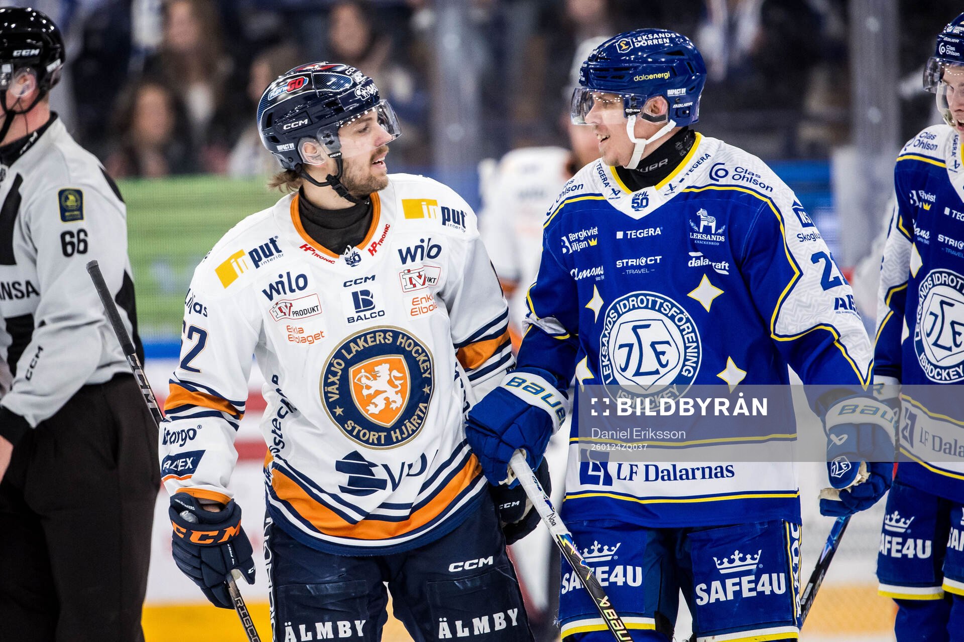 Växjös Manuel Ågren och Leksands Joonas Lyytinen