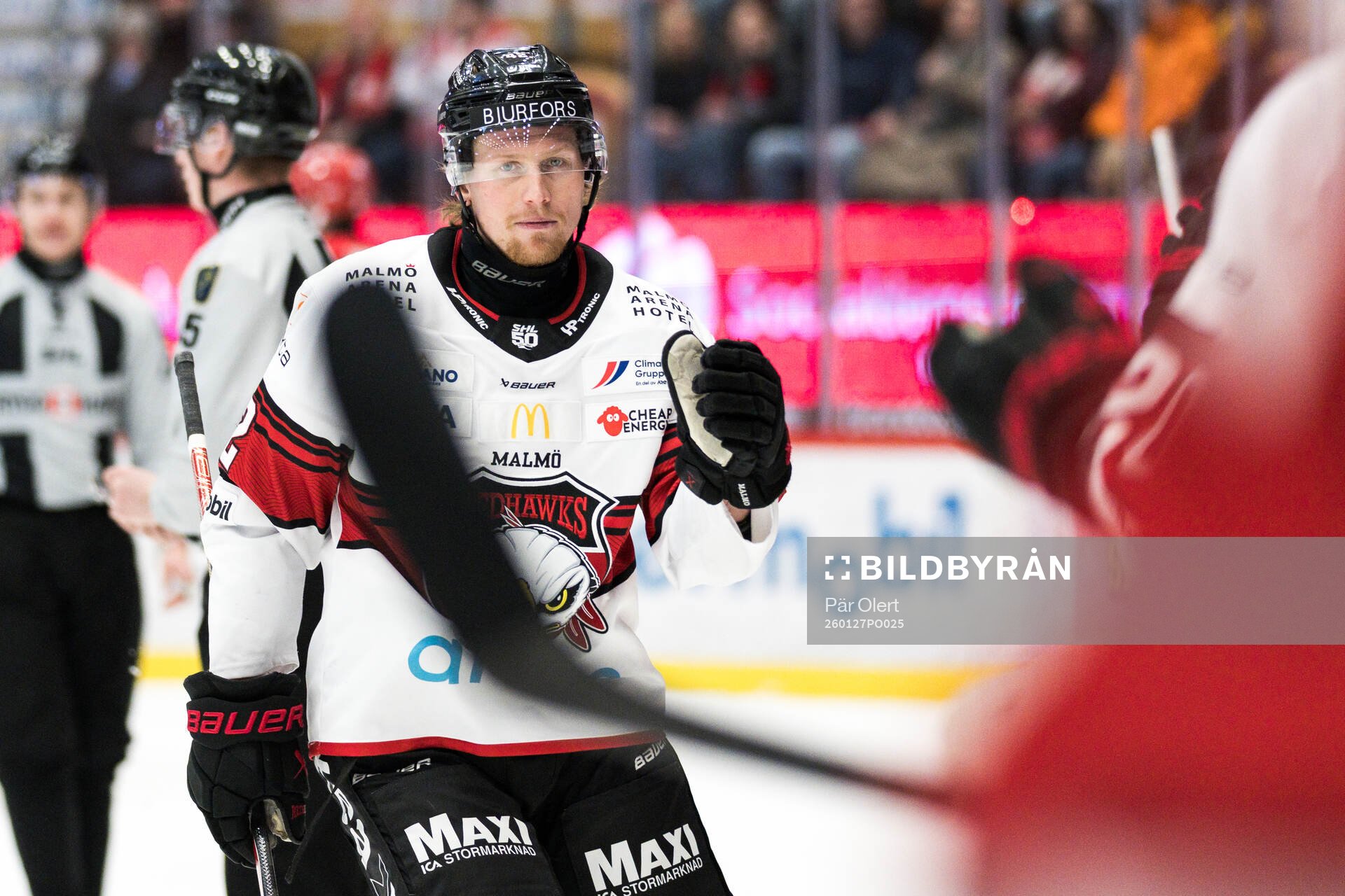 Malmö Redhawks Robin Salo jublar