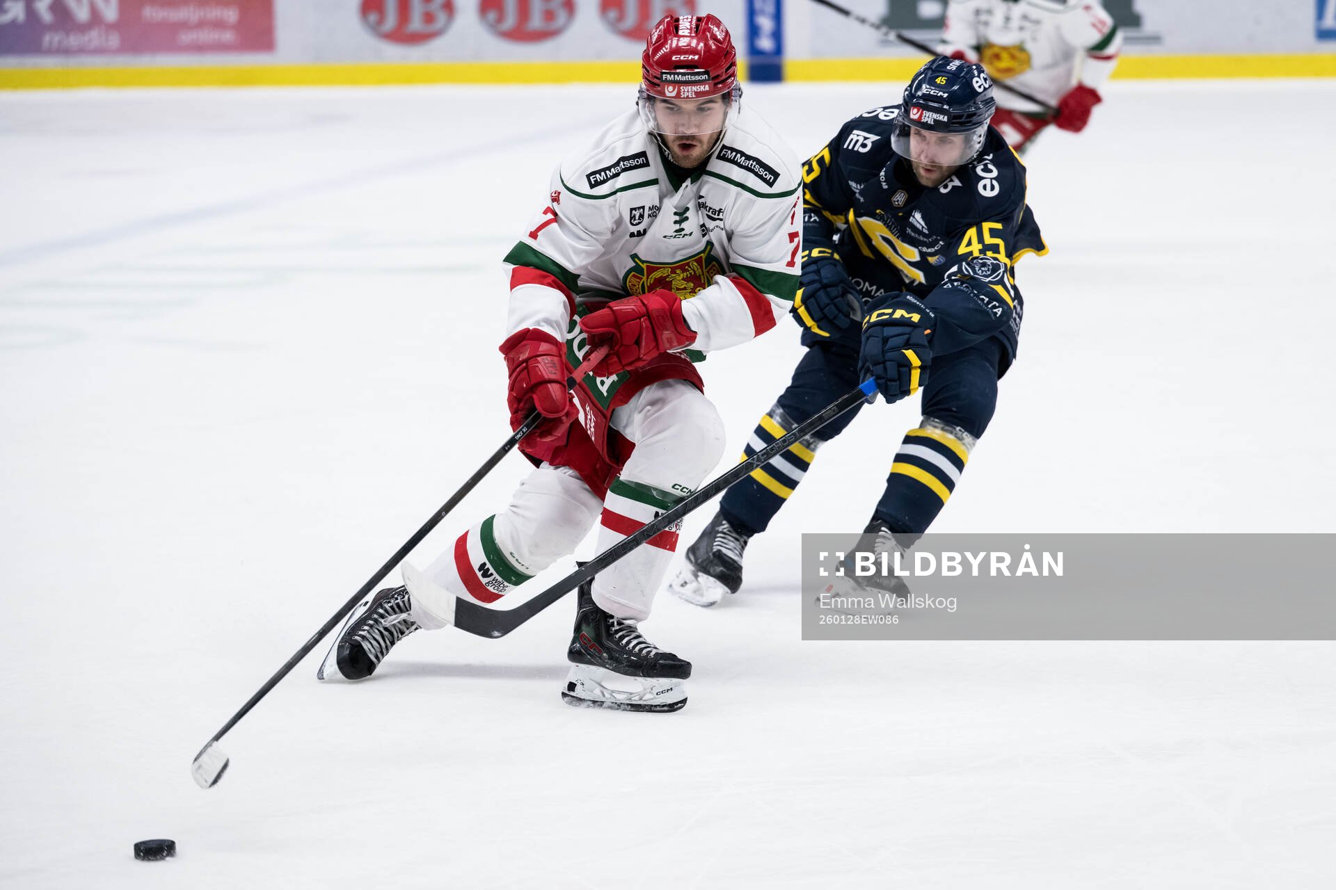 Moras Ethan De Jong och Södertäljes Sebastian Dyk