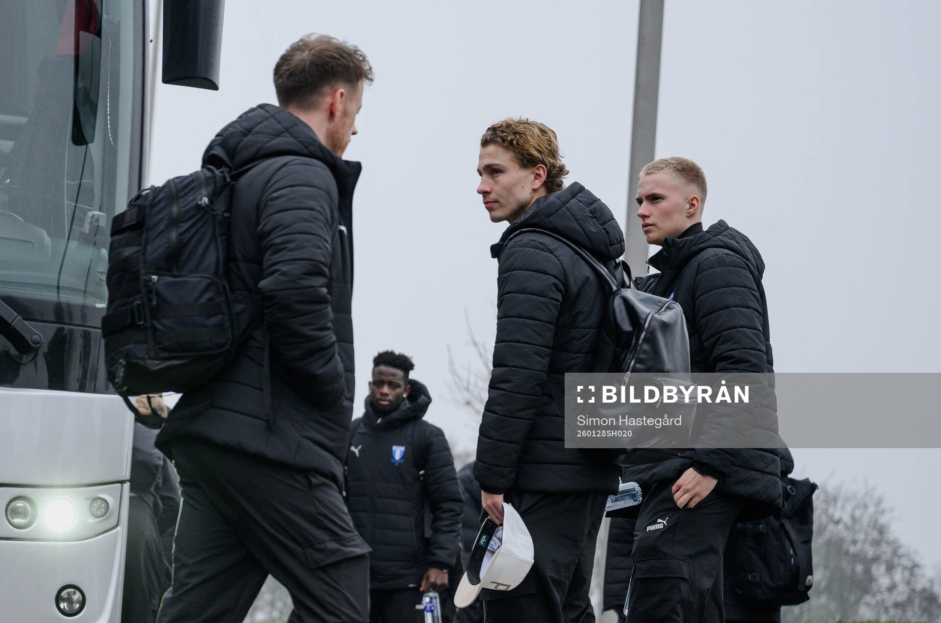 Hugo Bolin and Daniel Gudjohnsen of Malmö FF at the hotel