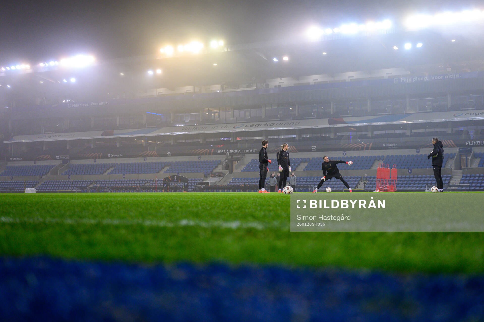 Goalkeepers Melker Ellborg, Johan Dahlin and Robin Olsen