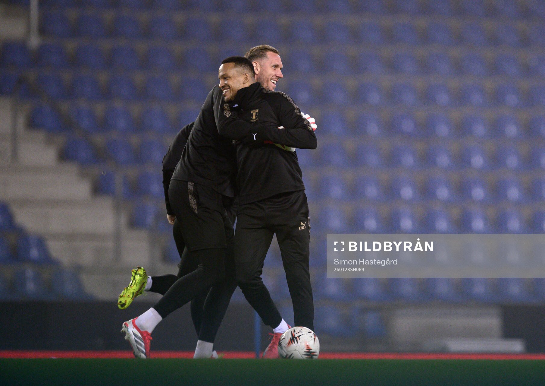 Martin Olsson and goalkeeper Robin Olsen