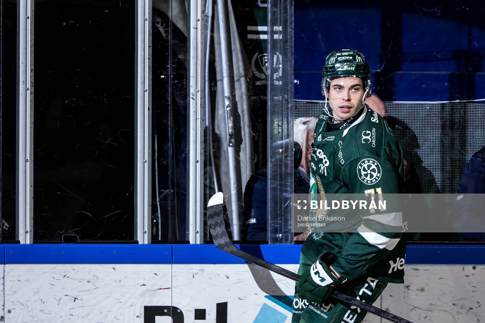 Färjestads Viktor Lodin jublar