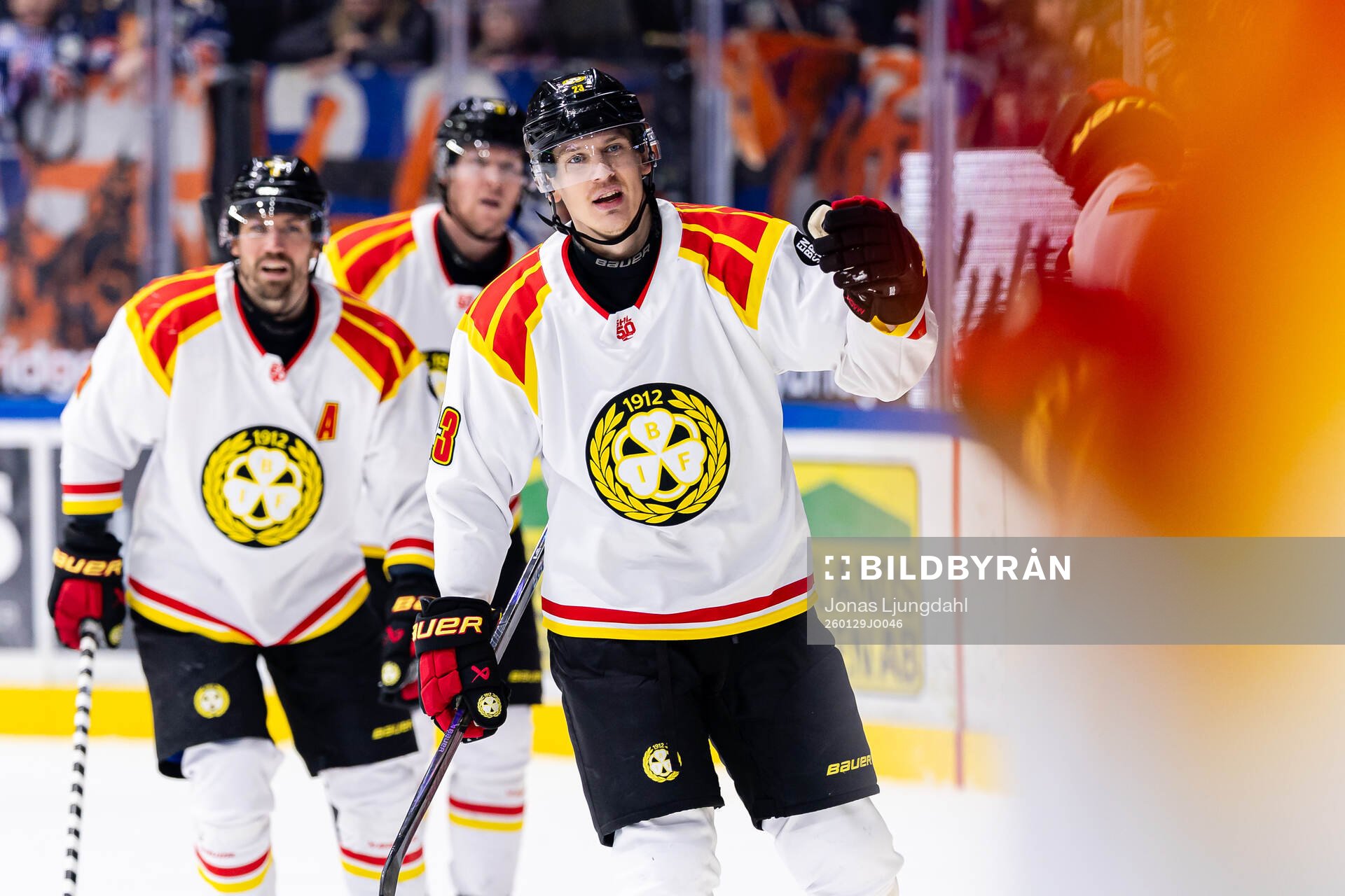 Brynäs Oskar Lindblom jublar