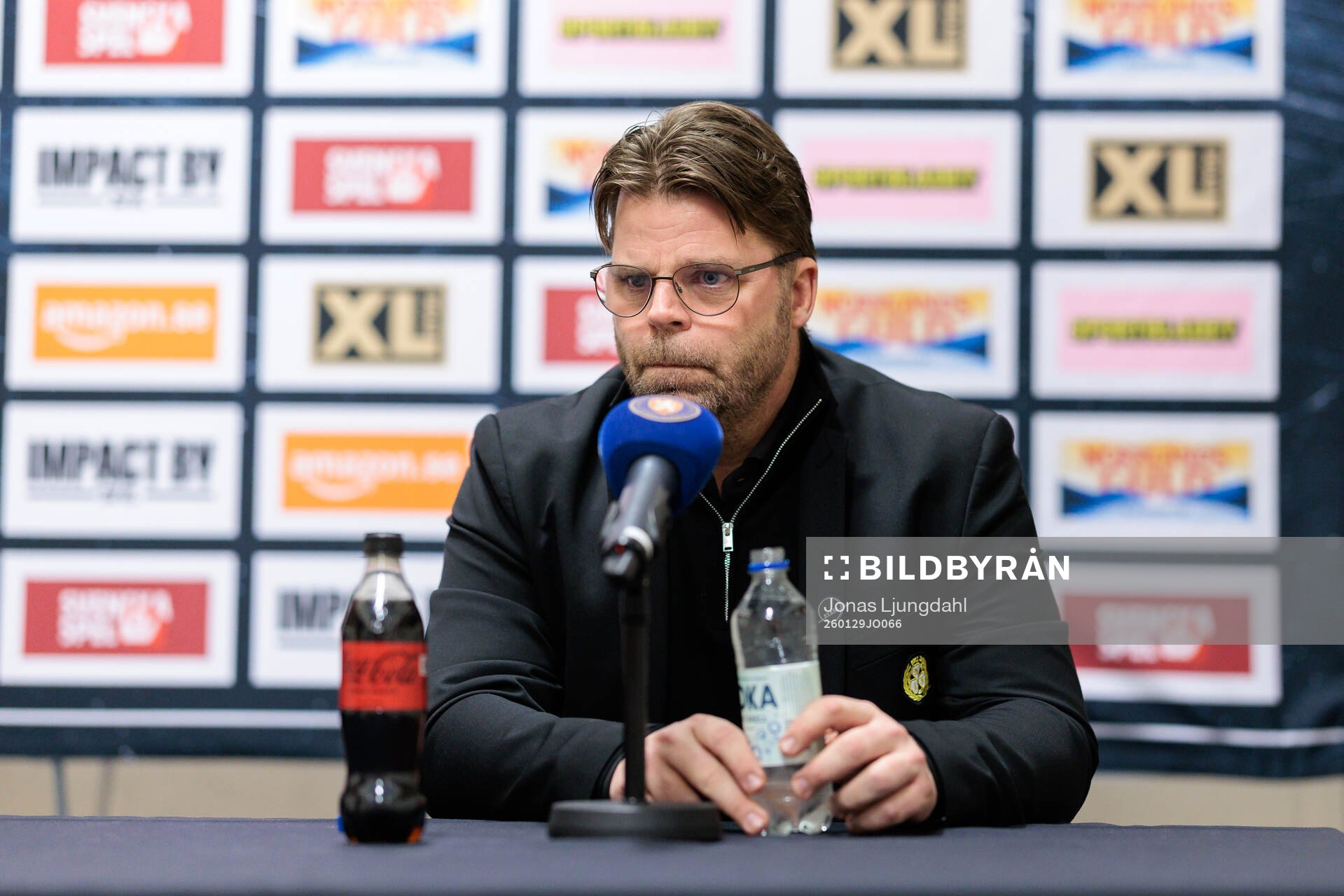 Brynäs assisterande tränare Ove Molin på presskonferens