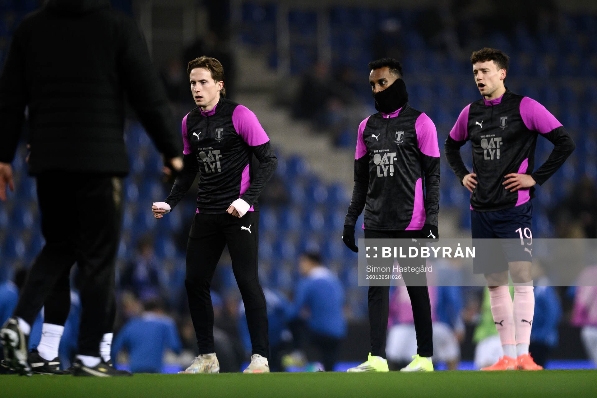 Johan Karlsson, Taha Ali and Colin Rösler of Malmö FF