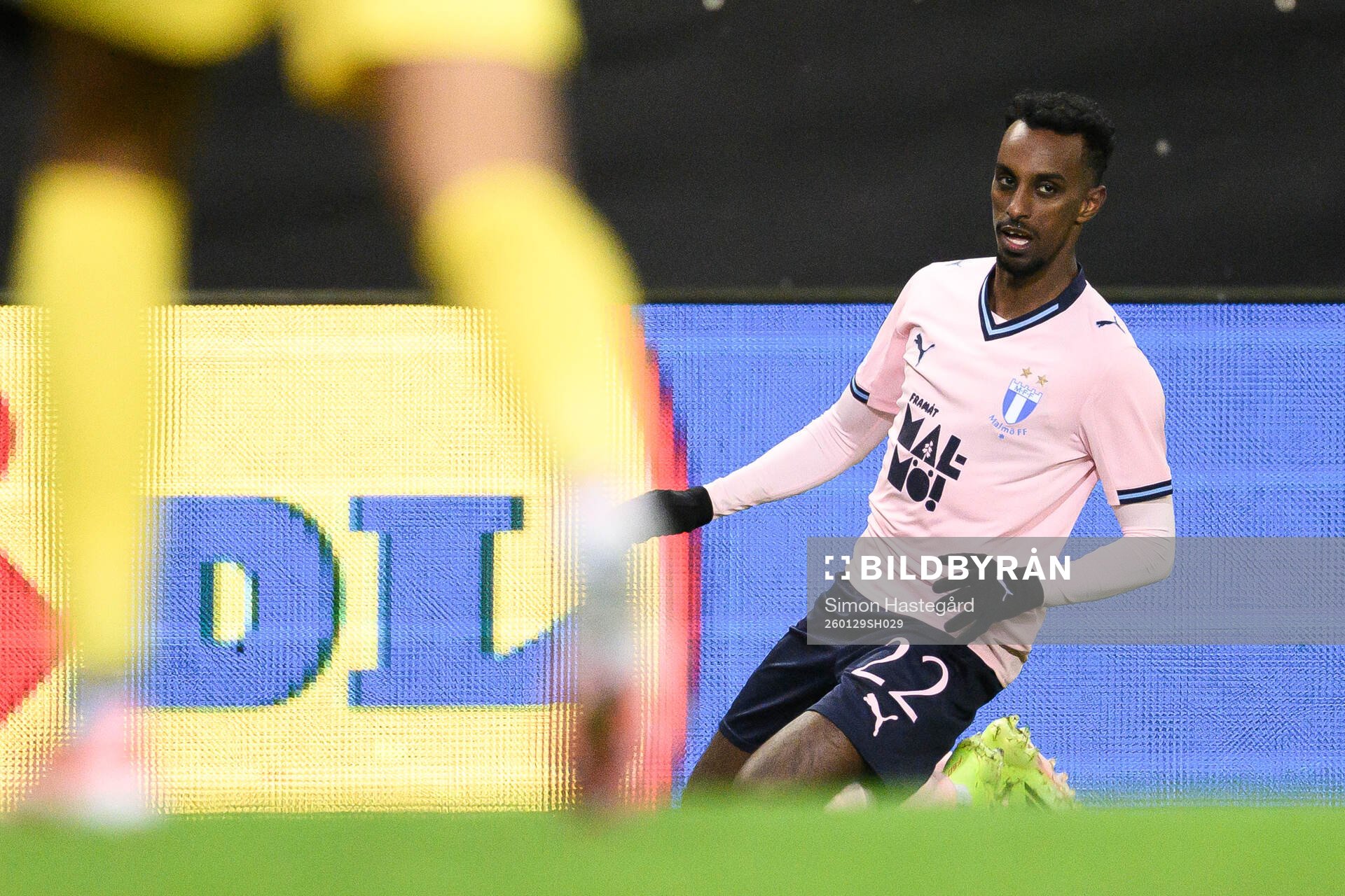 Taha Ali of Malmö FF celebrates