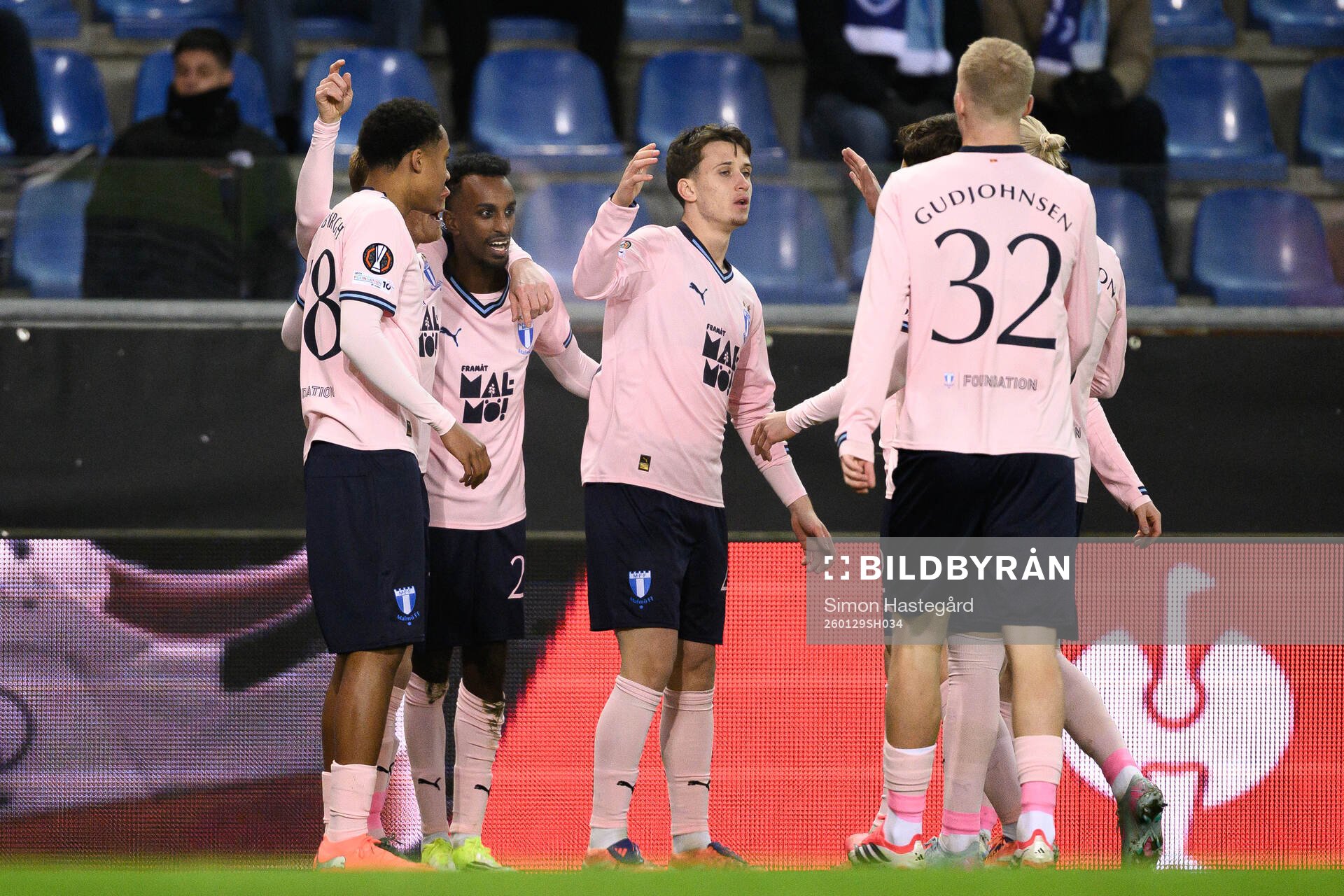 Taha Ali of Malmö FF celebrates