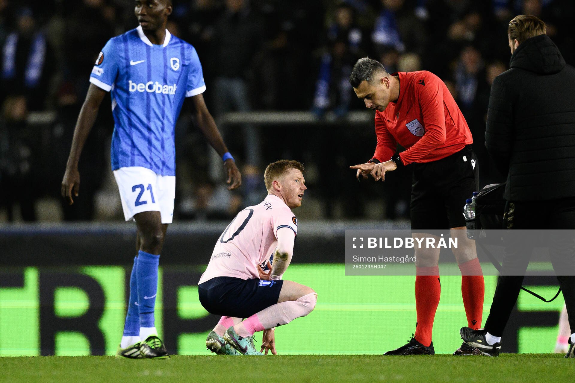 Anders Christiansen of Malmö FF in pain