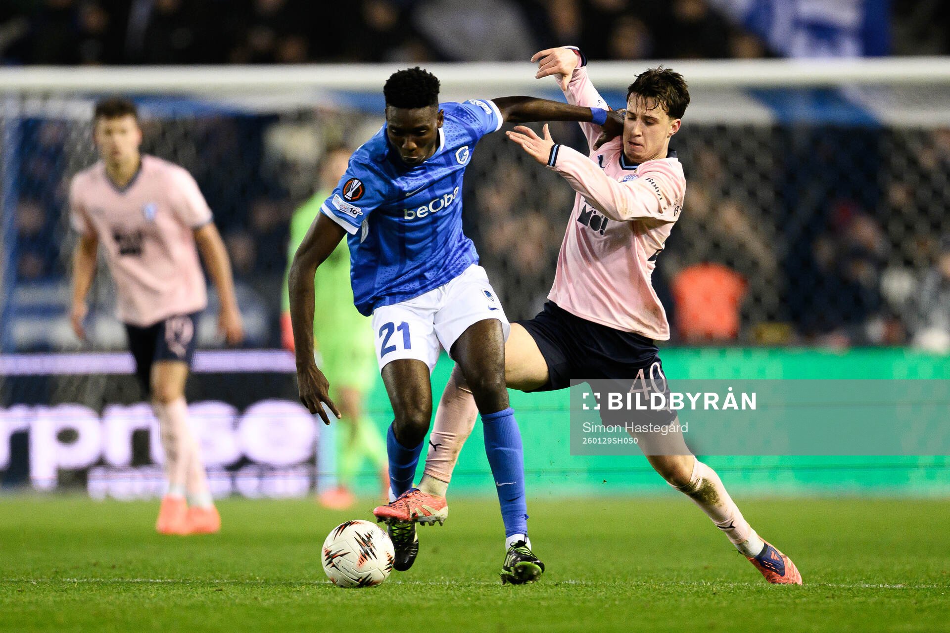 Ibrahima Sory Bangoura of KRC Genk and Kenan Busuladzic of