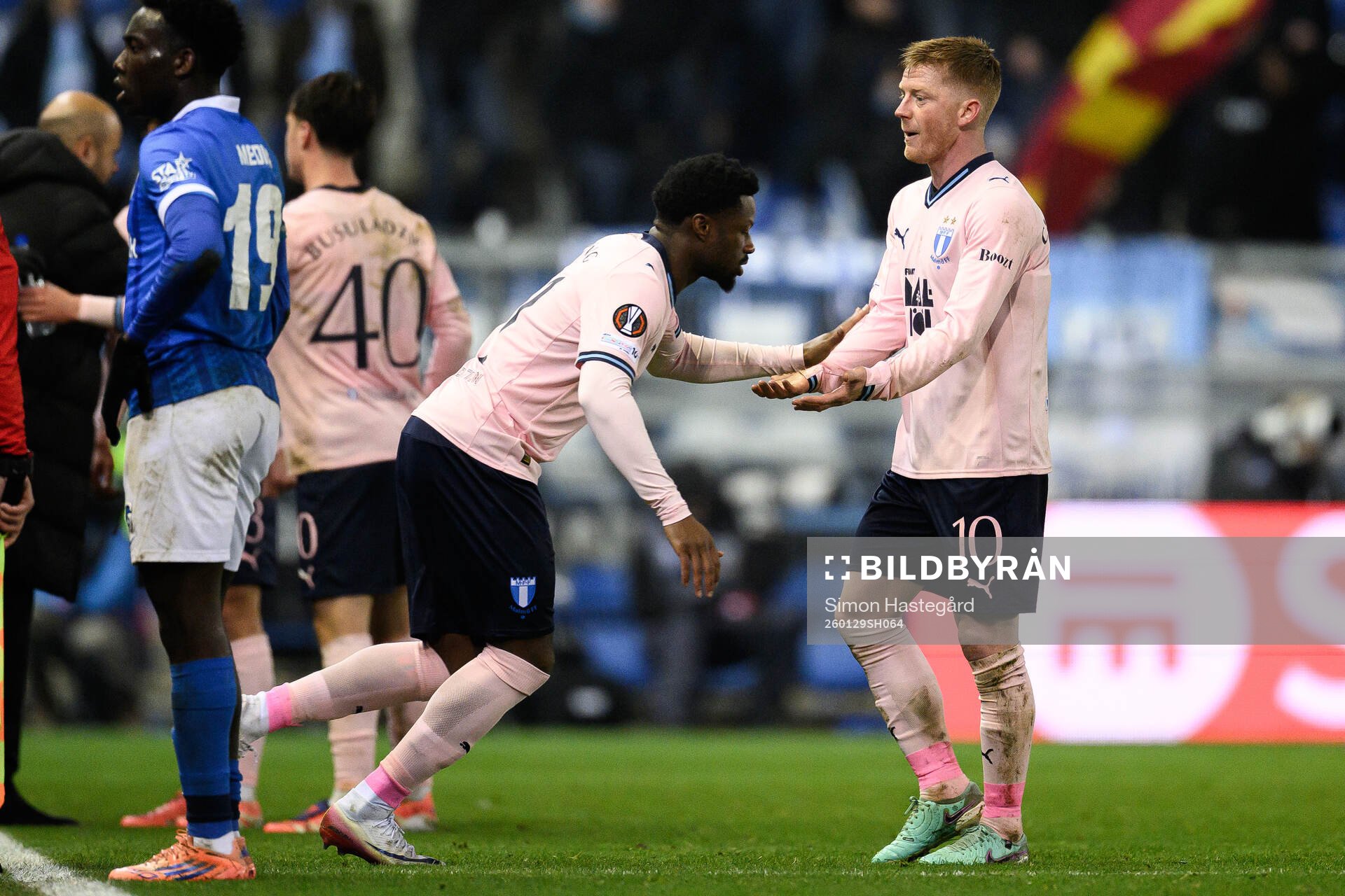 Emmanuel Ekong and Anders Christiansen of Malmö FF