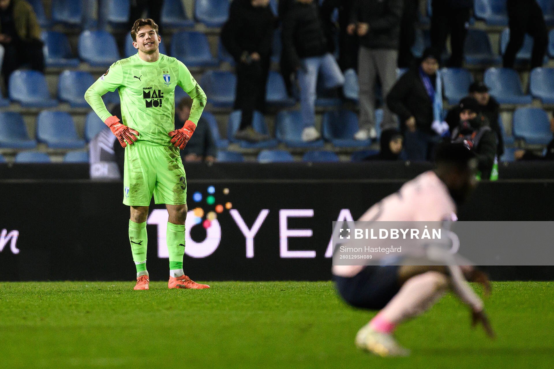 Goalkeeper Melker Ellborg of Malmö FF looks dejected