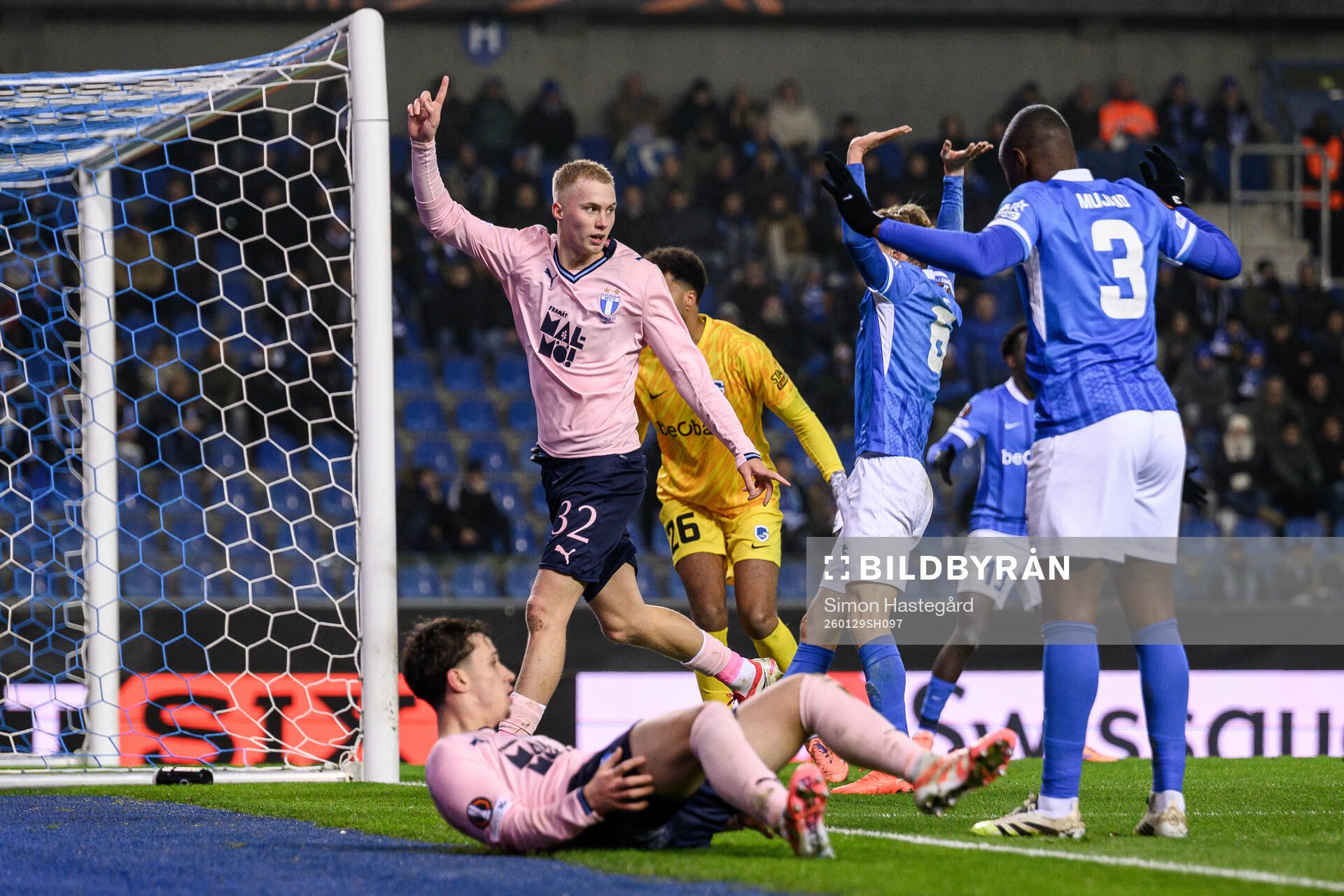 Daniel Gudjohnsen of Malmö FF reacts