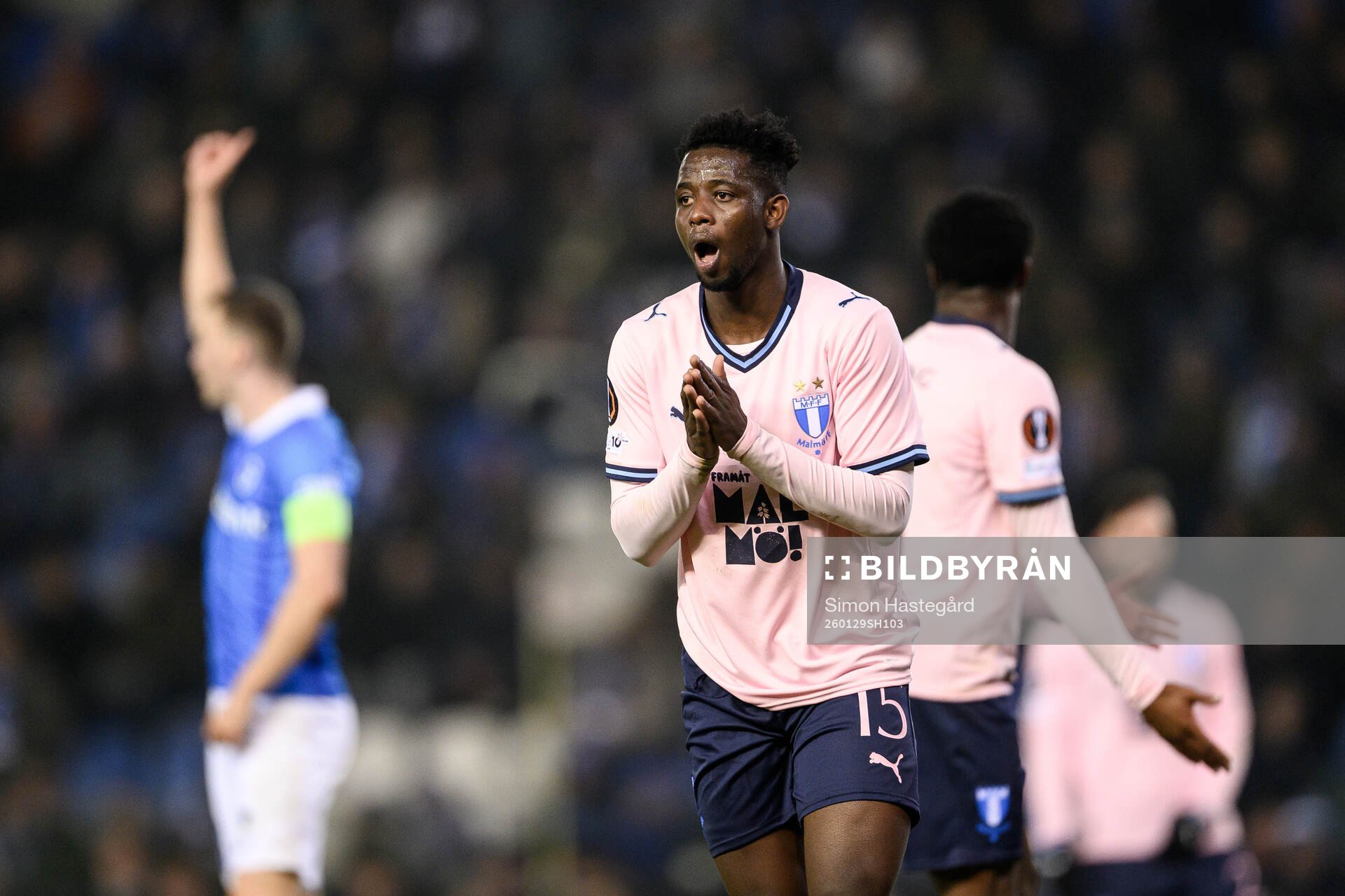 Salifou Soumah of Malmö FF looks dejected