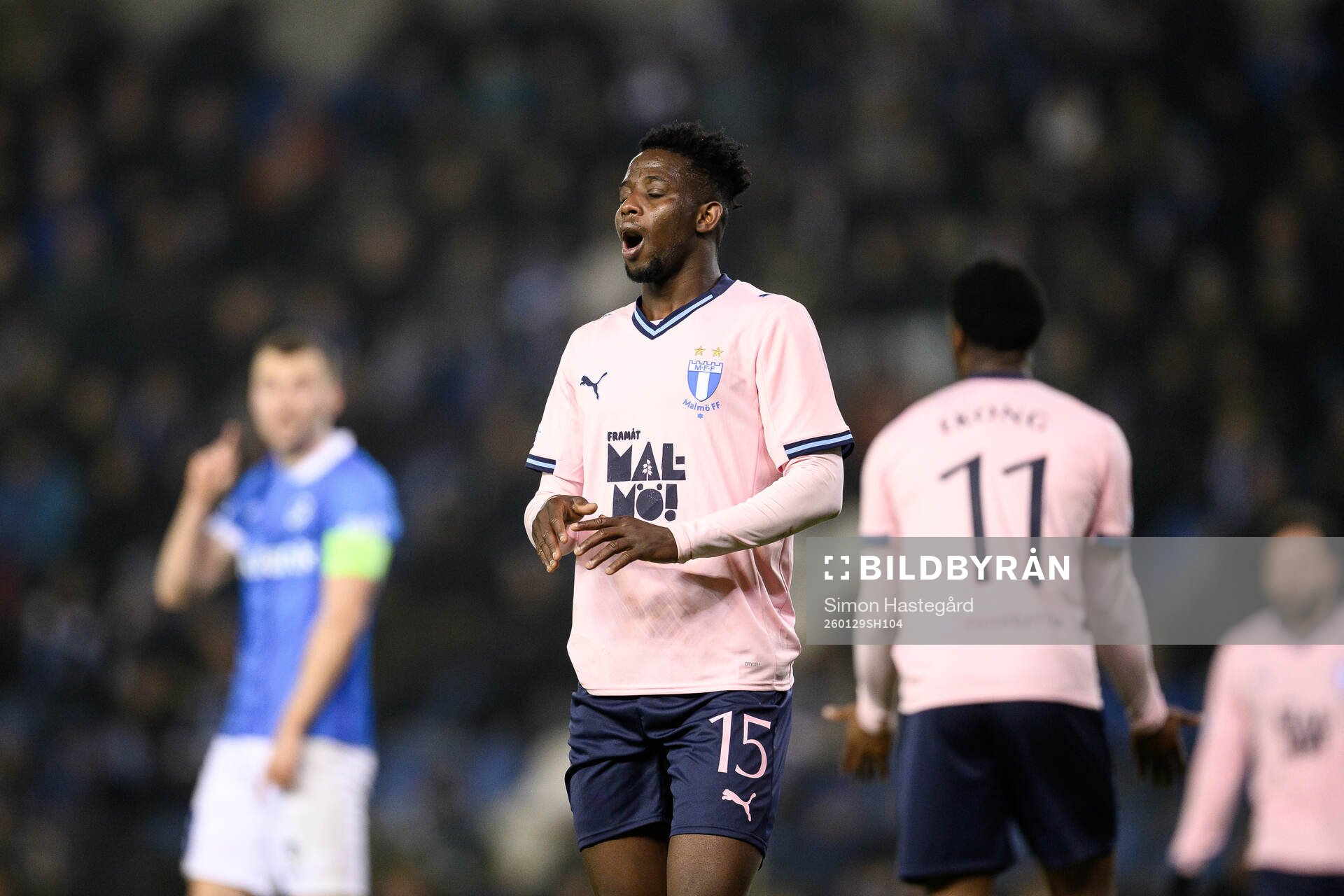Salifou Soumah of Malmö FF looks dejected