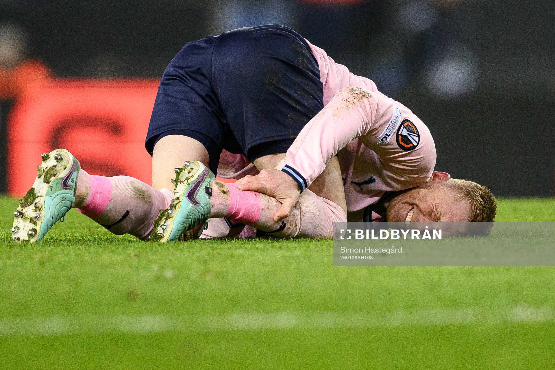 Anders Christiansen of Malmö FF in pain