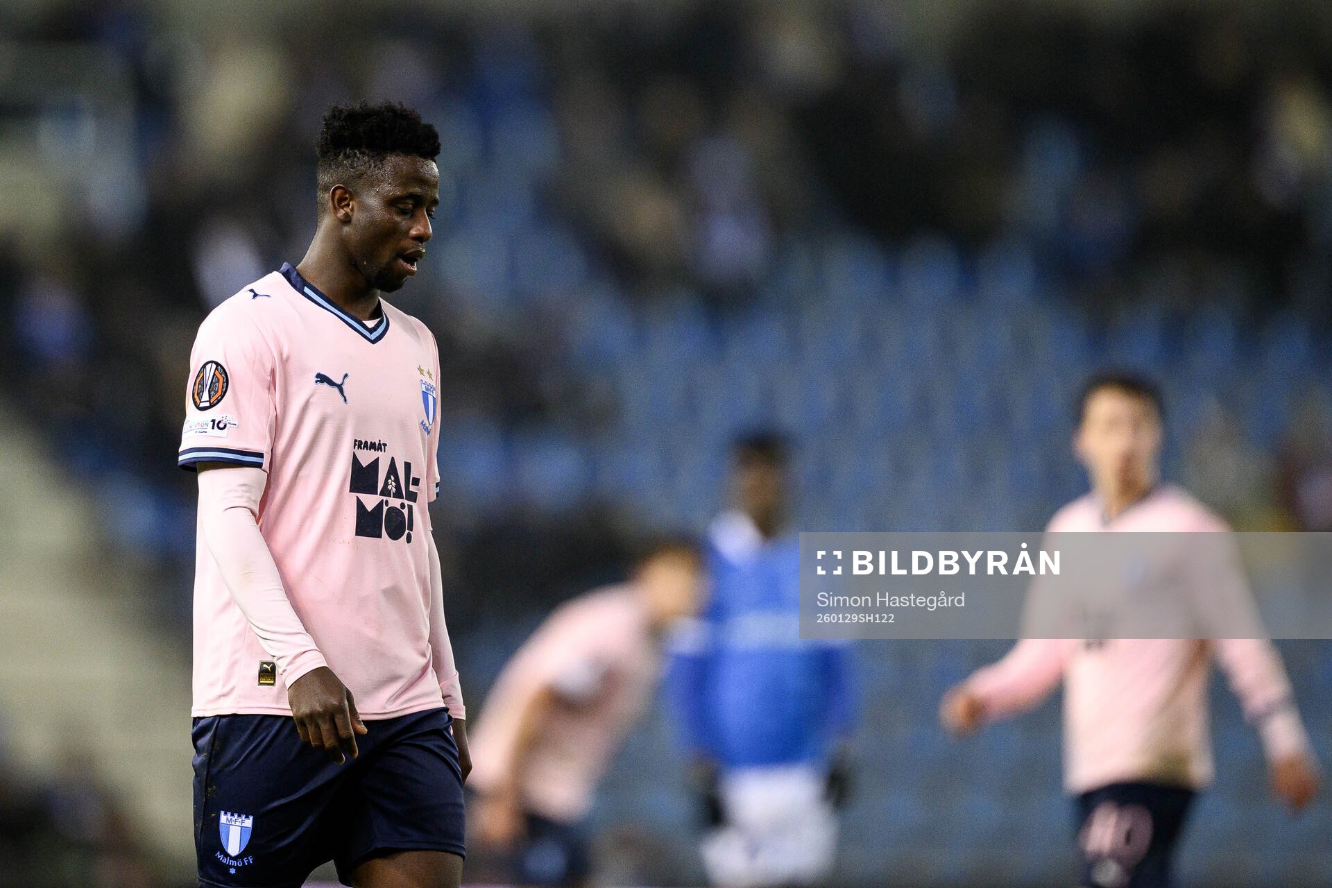 Salifou Soumah of Malmö FF looks dejected