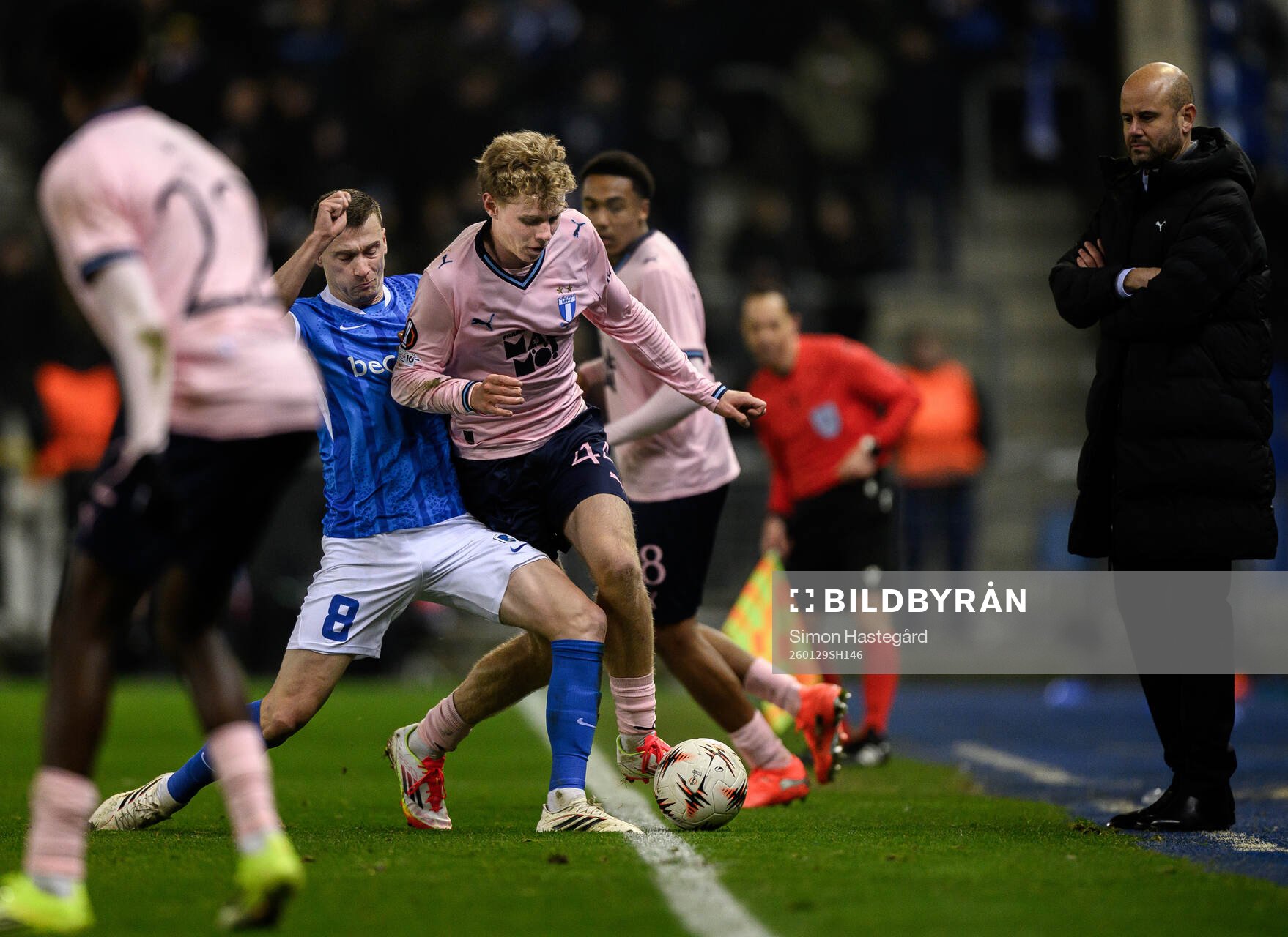Bryan Heynen of KRC Genk and Malte Frejd Pålsson of Malmö