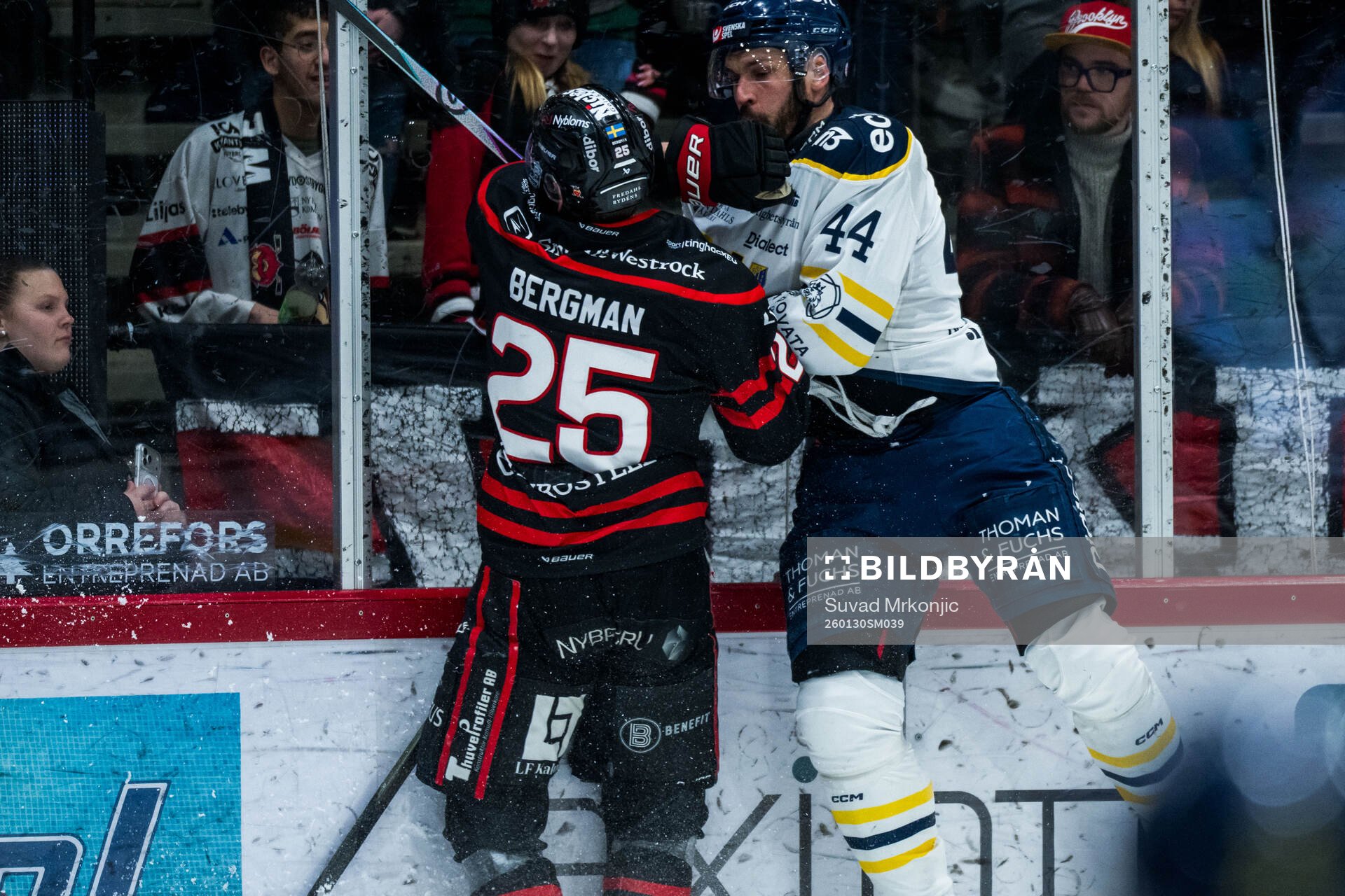 Nybros Marcus Bergman och Södertäljes Niklas Arell