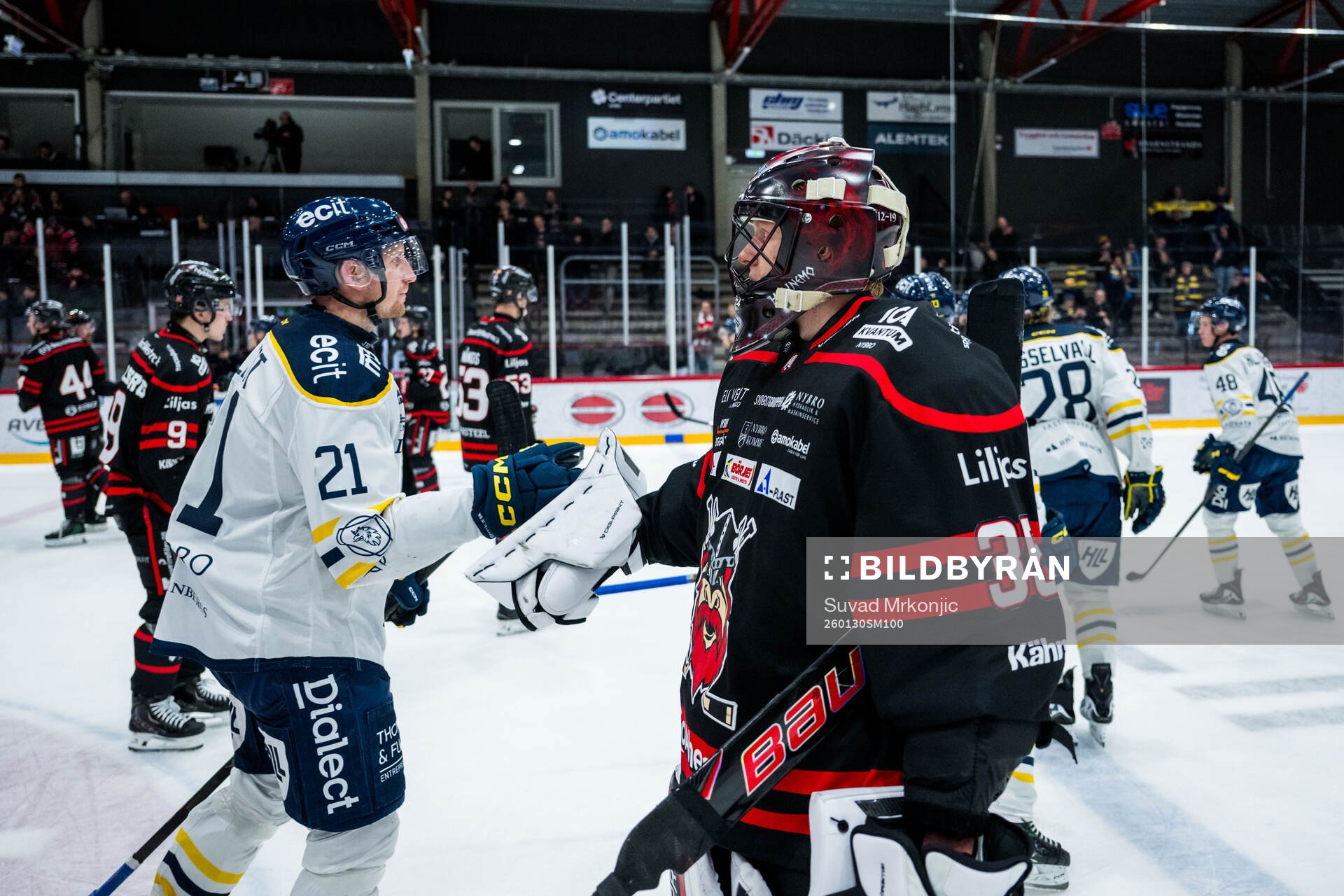 Nybros målvakt Alexander Hellnemo jublar