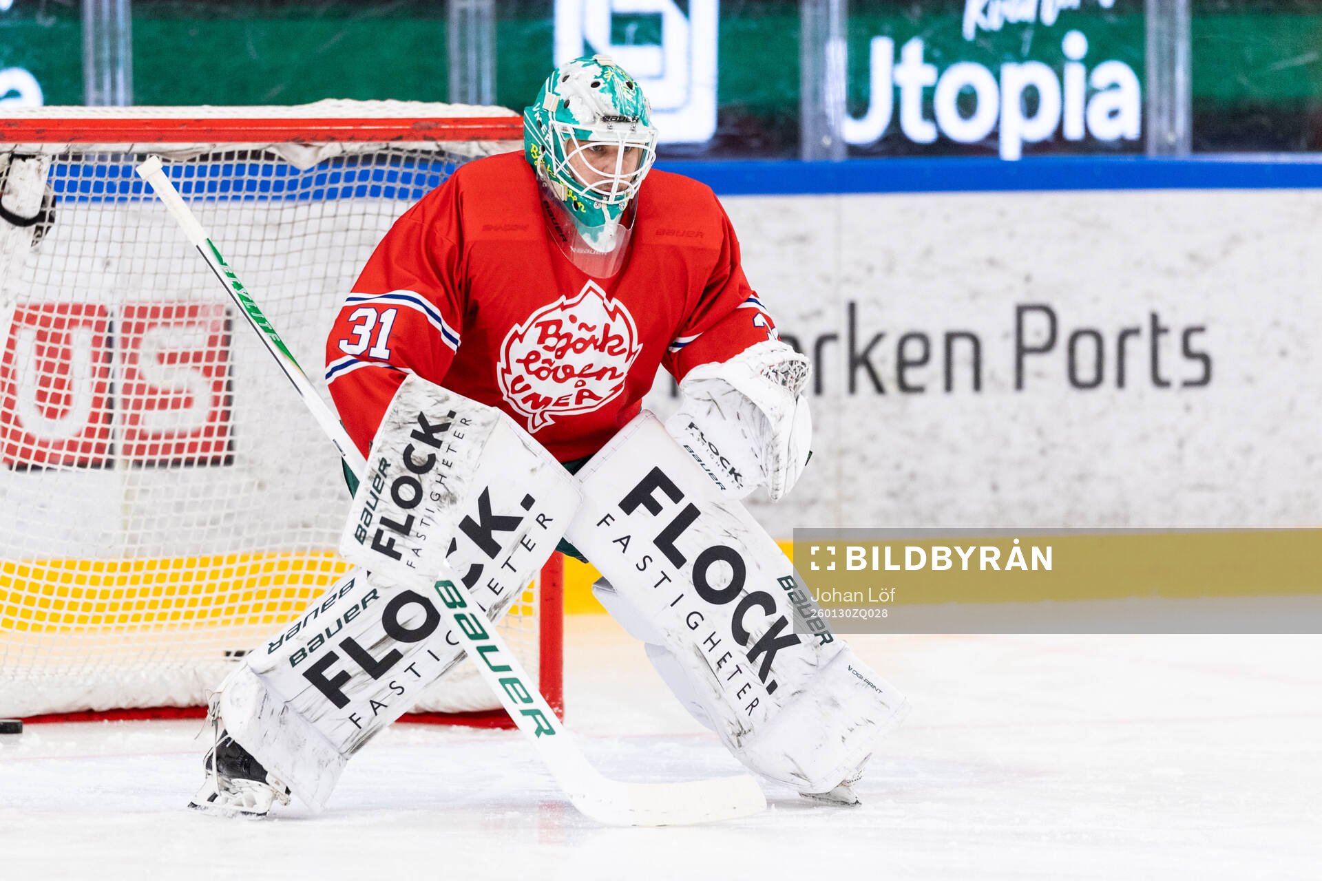Björklövens målvakt Olle Eriksson Ek