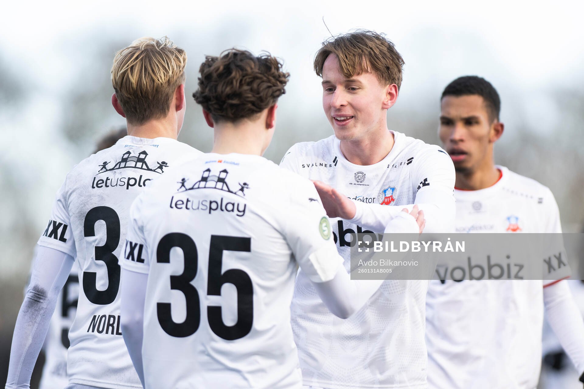 Helsingborgs Lucas Landgren Persson joch Lukas Kjellnäs