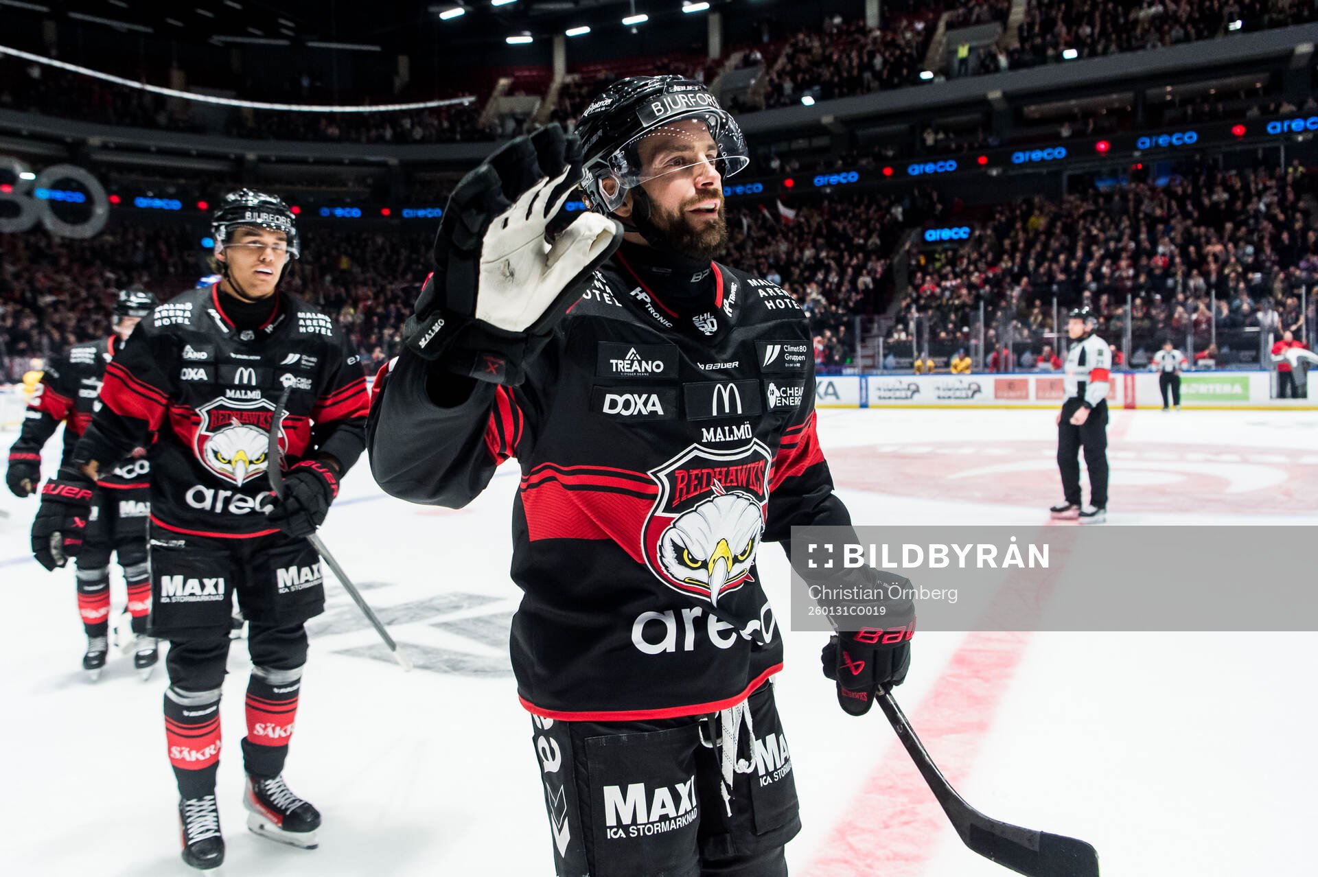 Malmö Redhawks Robin Hanzl jublar