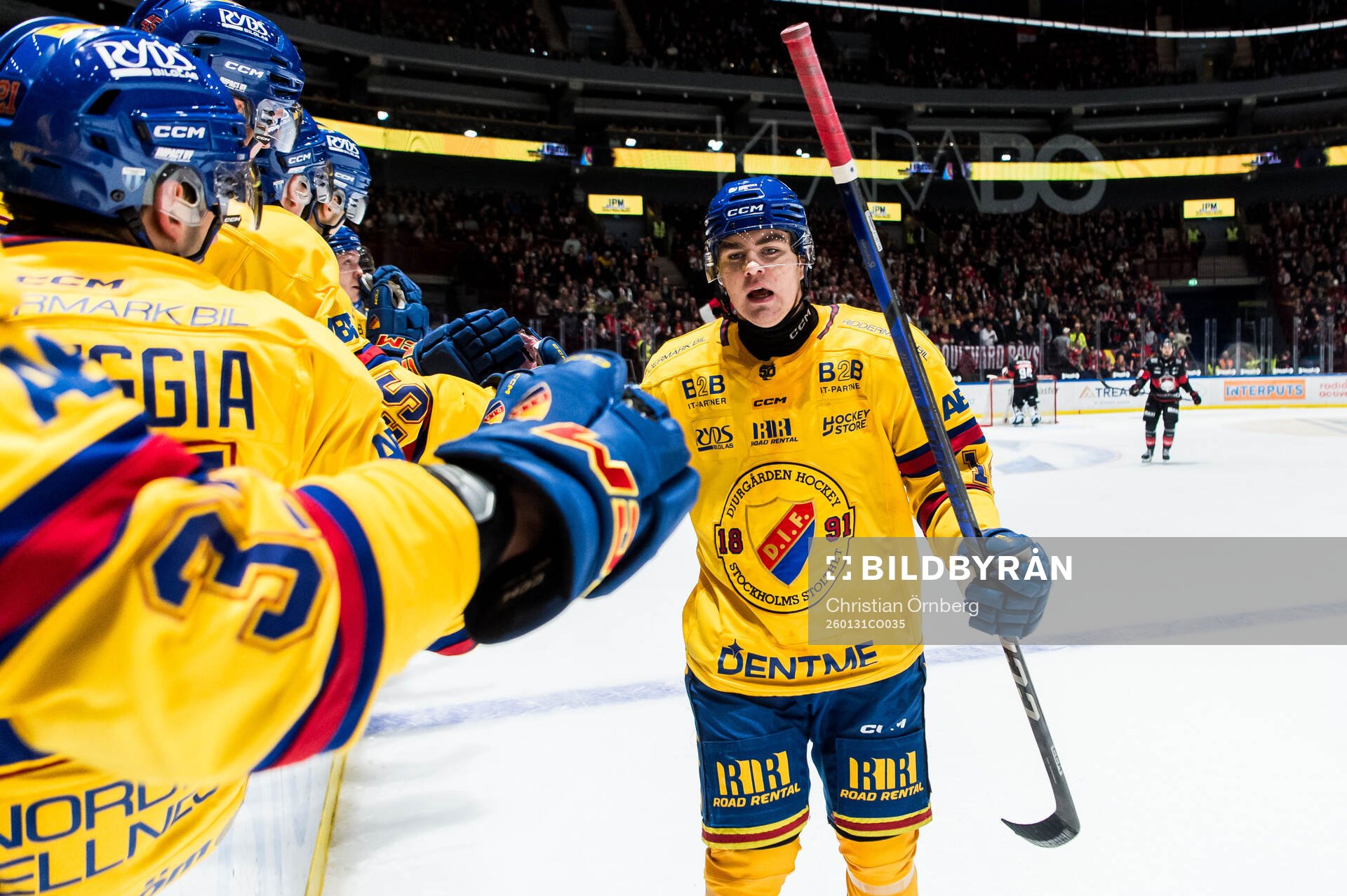 Djurgårdens Anton Frondell jublar