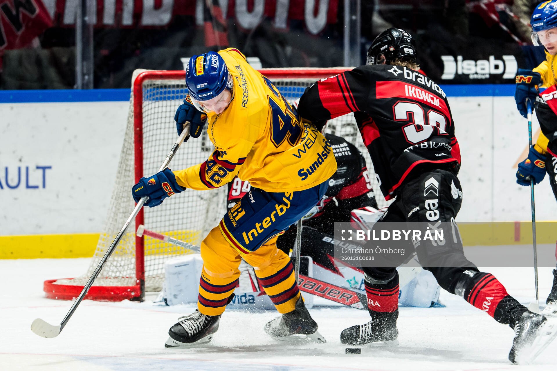 Djurgårdens Theo Stockselius och Malmö Redhawks Joona