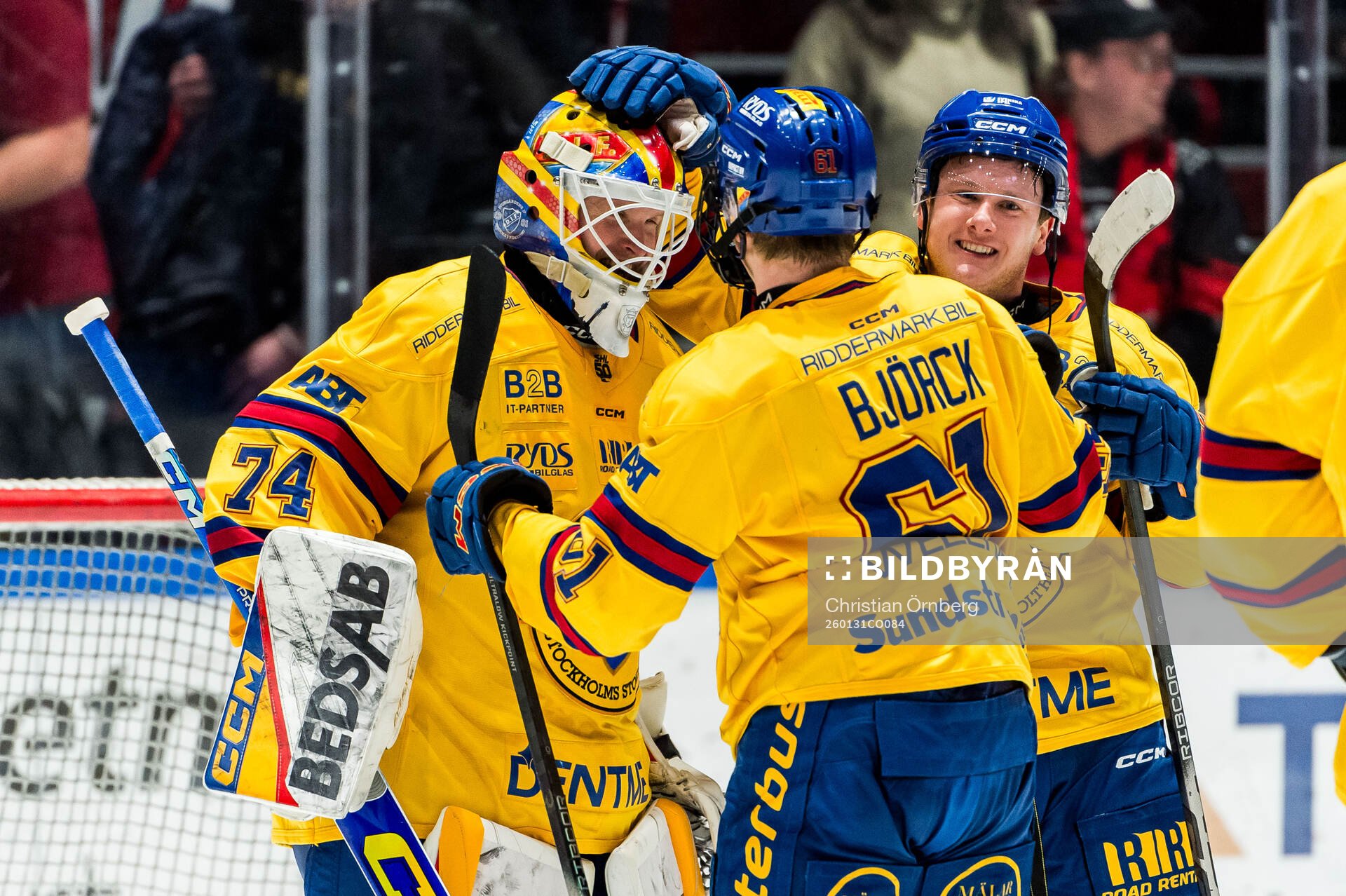 Djurgårdens målvakt Daniel Marmenlind, Viggo Björck och
