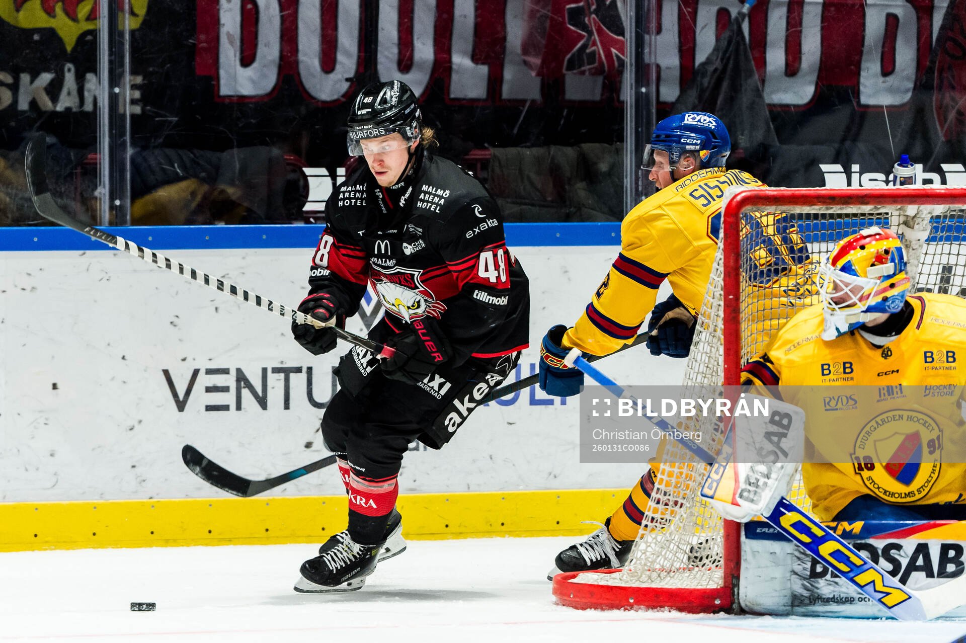 Malmö Redhawks Lauri Pajuniemi och Djurgårdens Colby