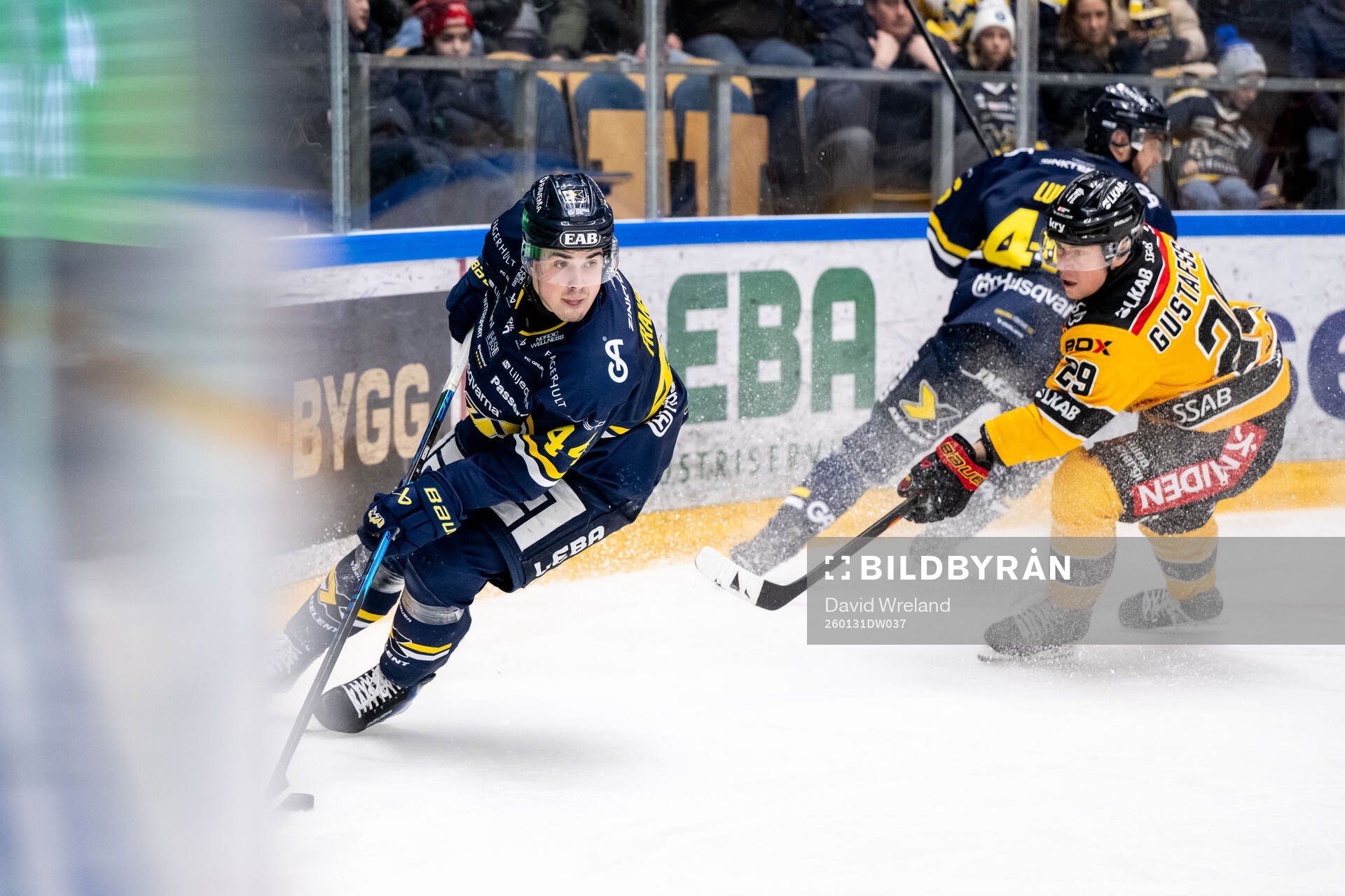 HV71s Hugo Fransson och Luleås Erik Gustafsson