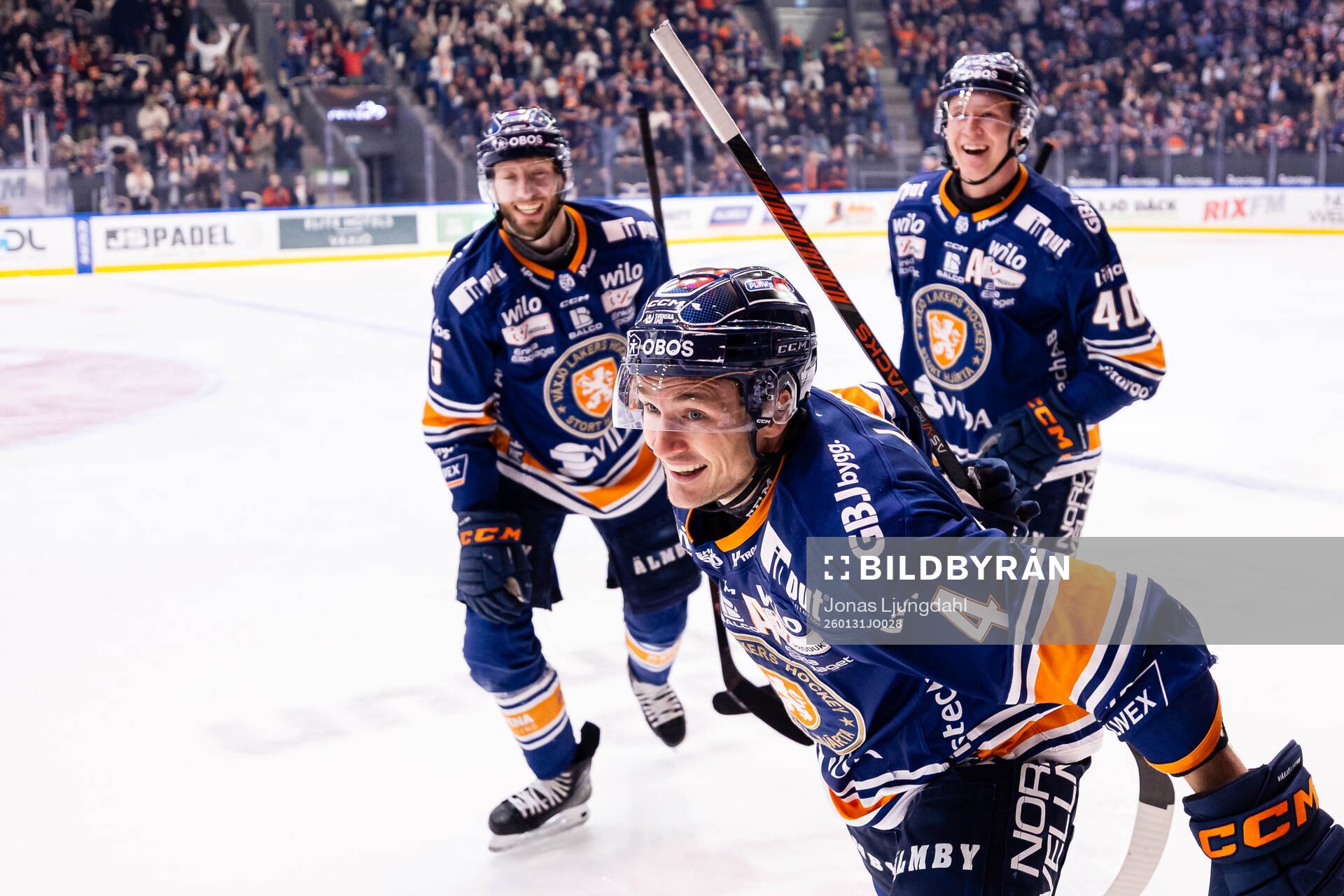 Växjös Petter Granberg, Keegan Lowe och Dennis Rasmussen
