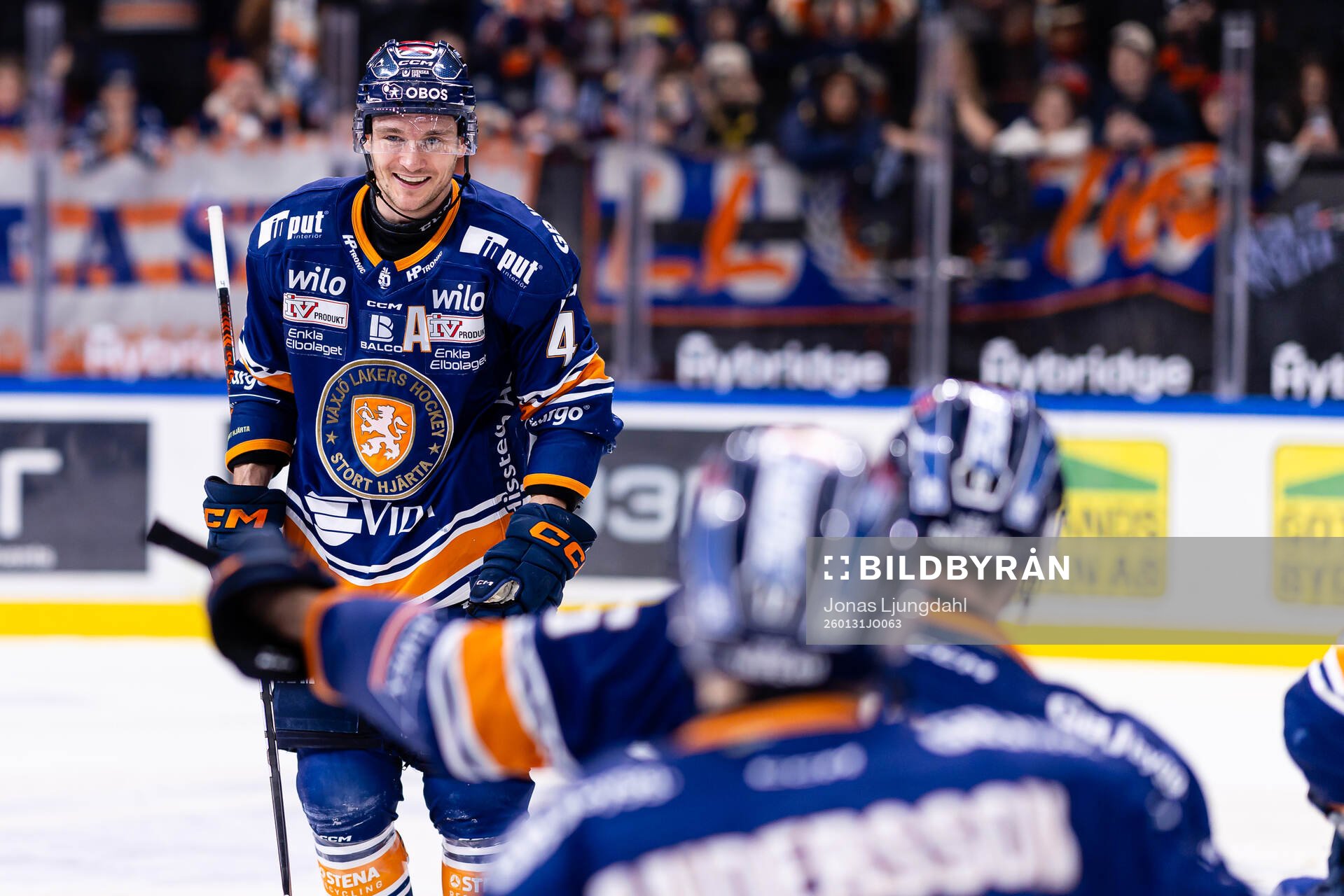 Växjös Keegan Lowe jublar