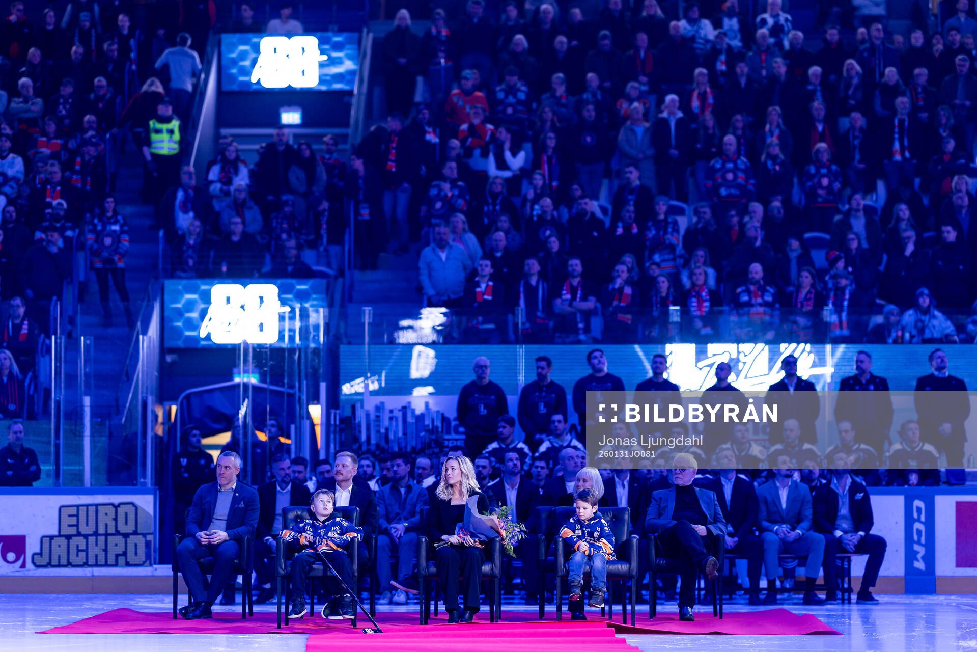 Växjös förra spelare Erik Josefssons familj, vänner och