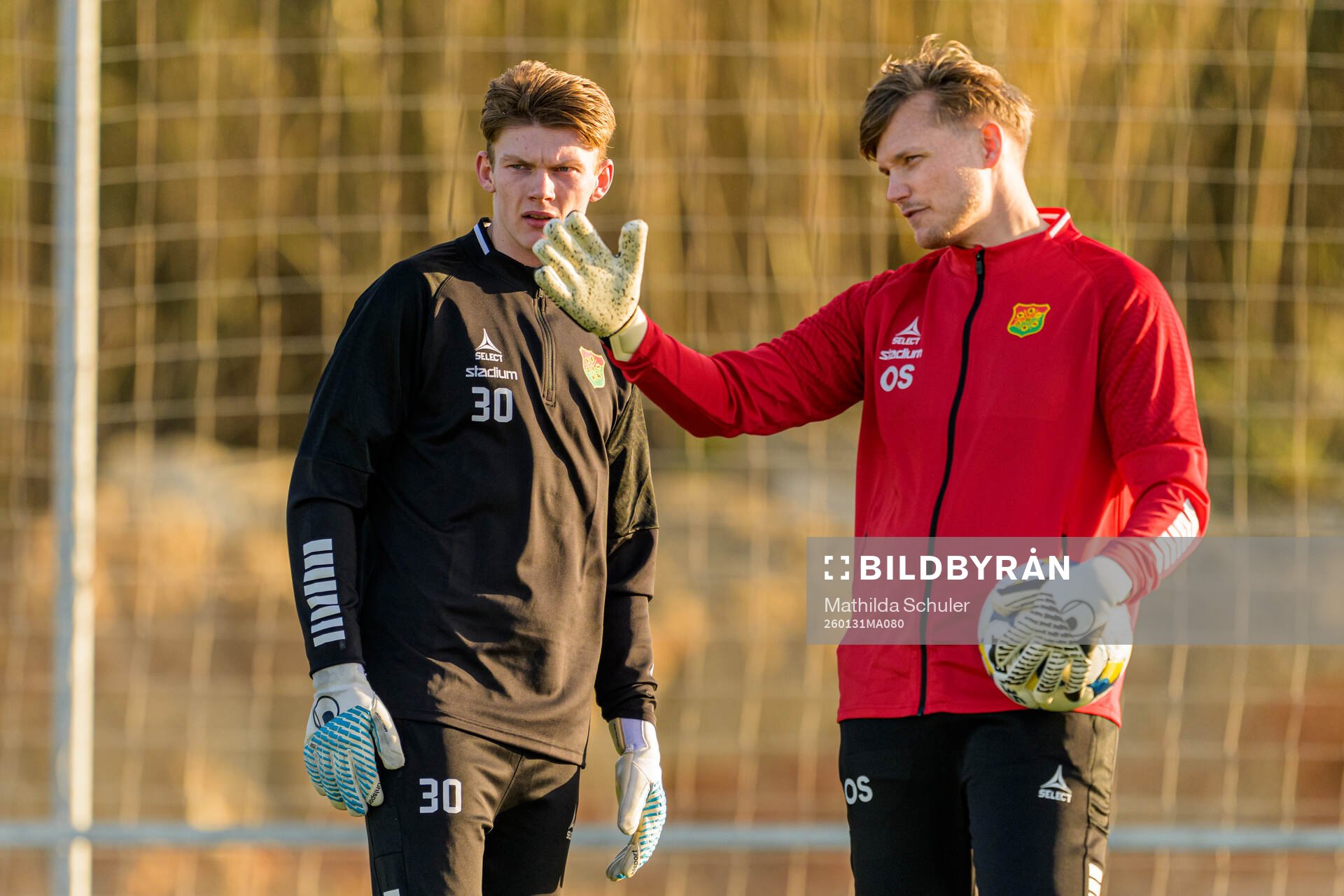Målvakt Andreas Hermansen och målvaktstränare Ole