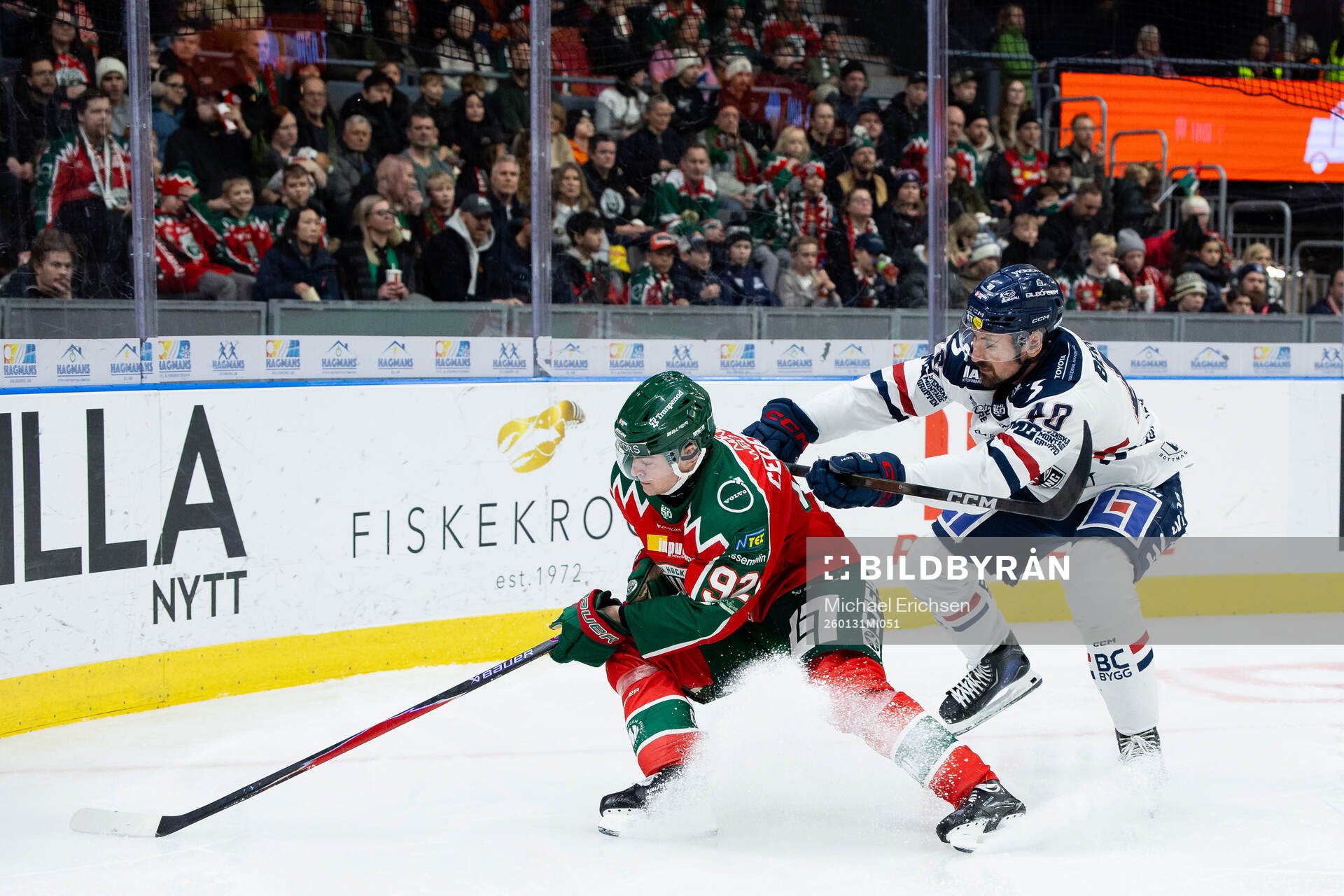 Frölundas Filip Cederqvist och Linköpings David Bernhardt