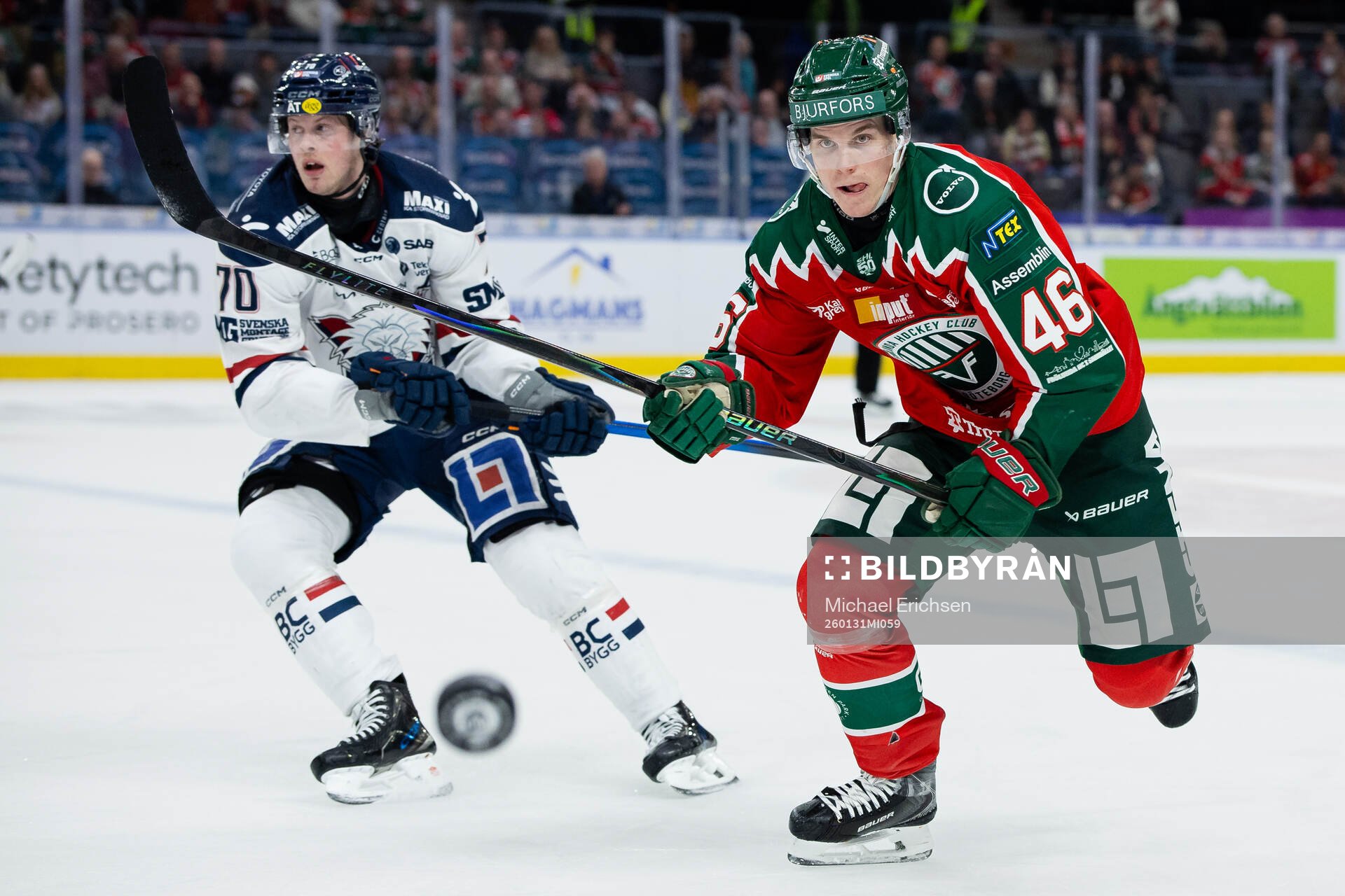 Linköpings Fredrik Karlström och Frölundas Dominik Egli