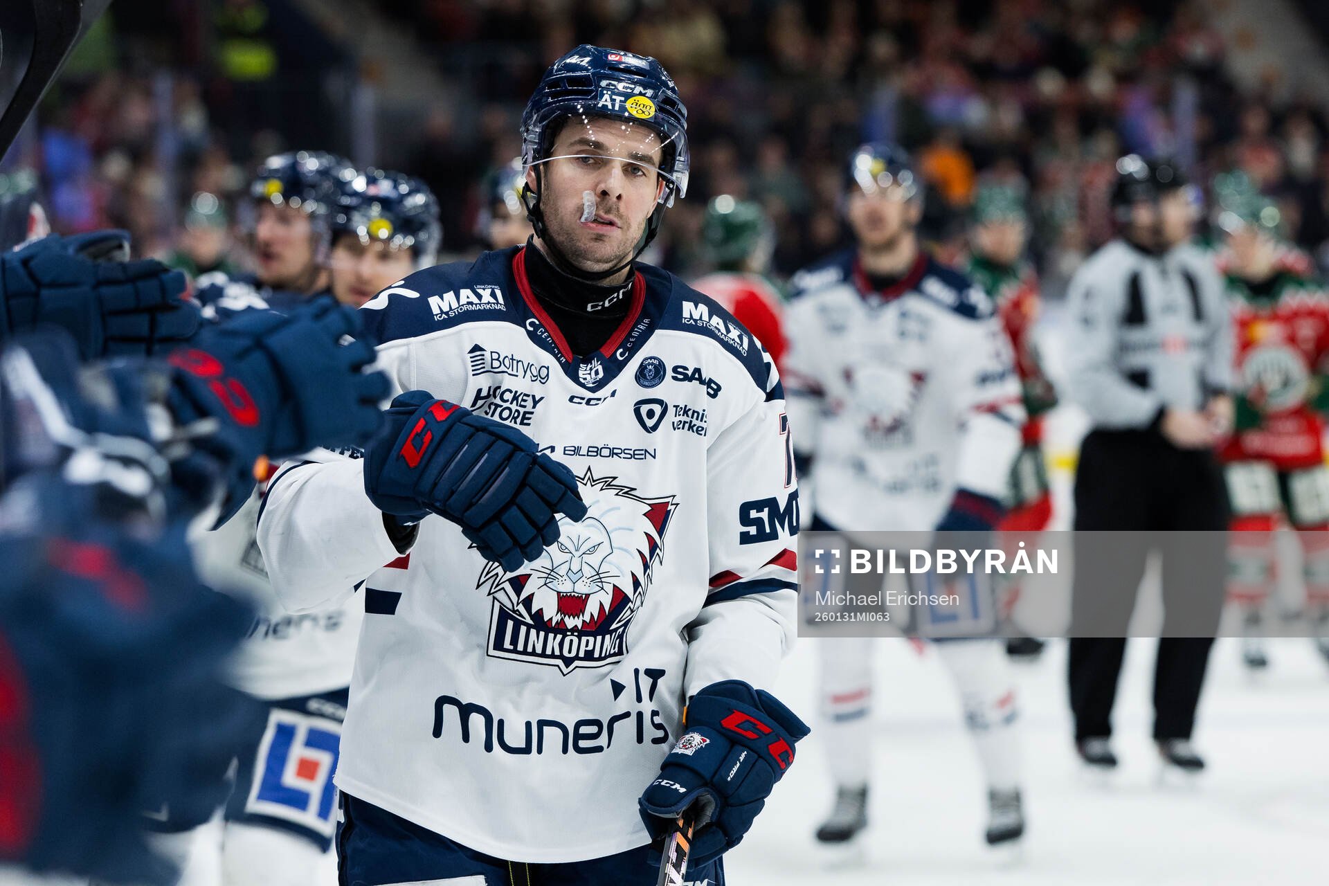 Linköpings Nicholas Shore jublar
