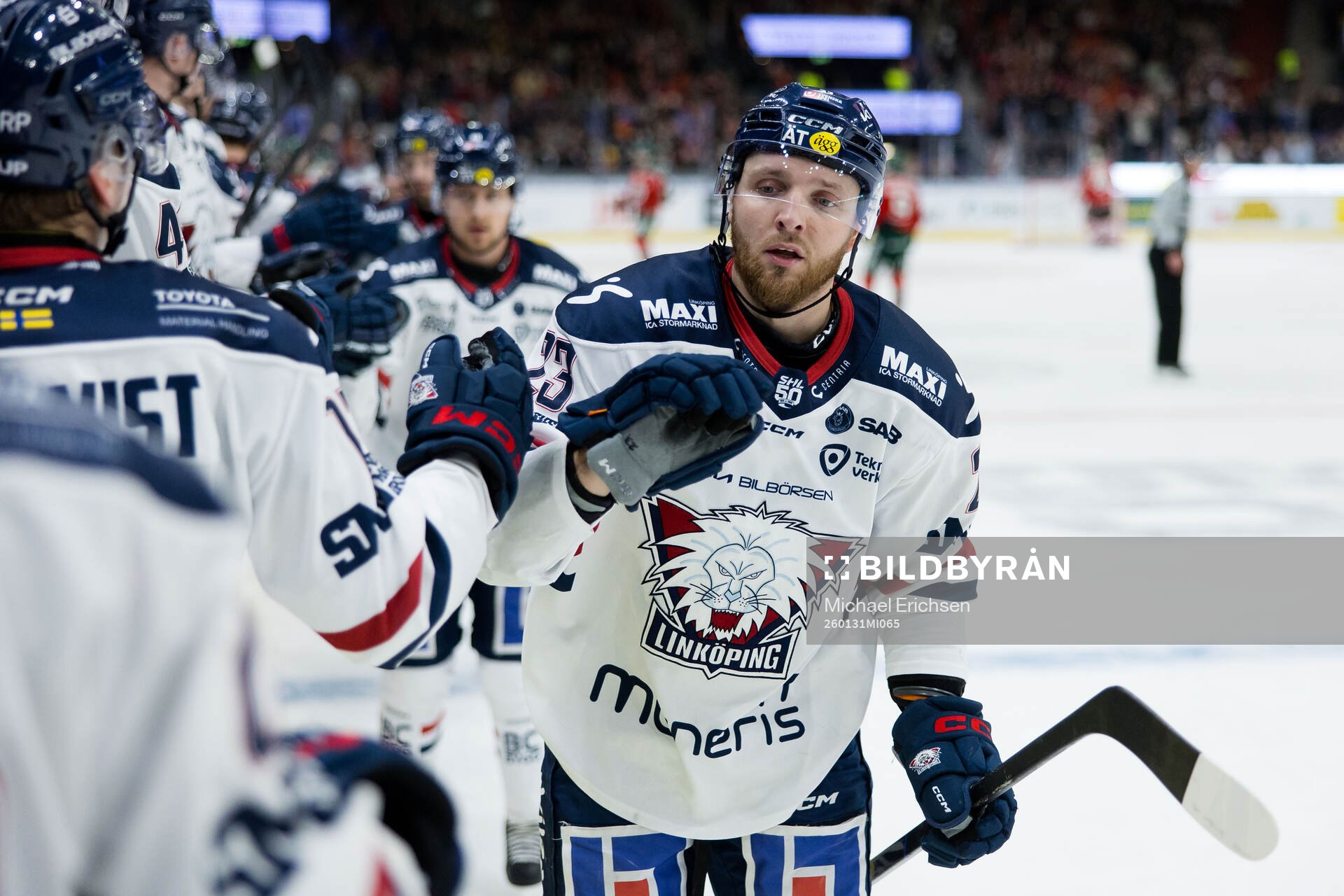 Linköpings Robin Kovacs jublar