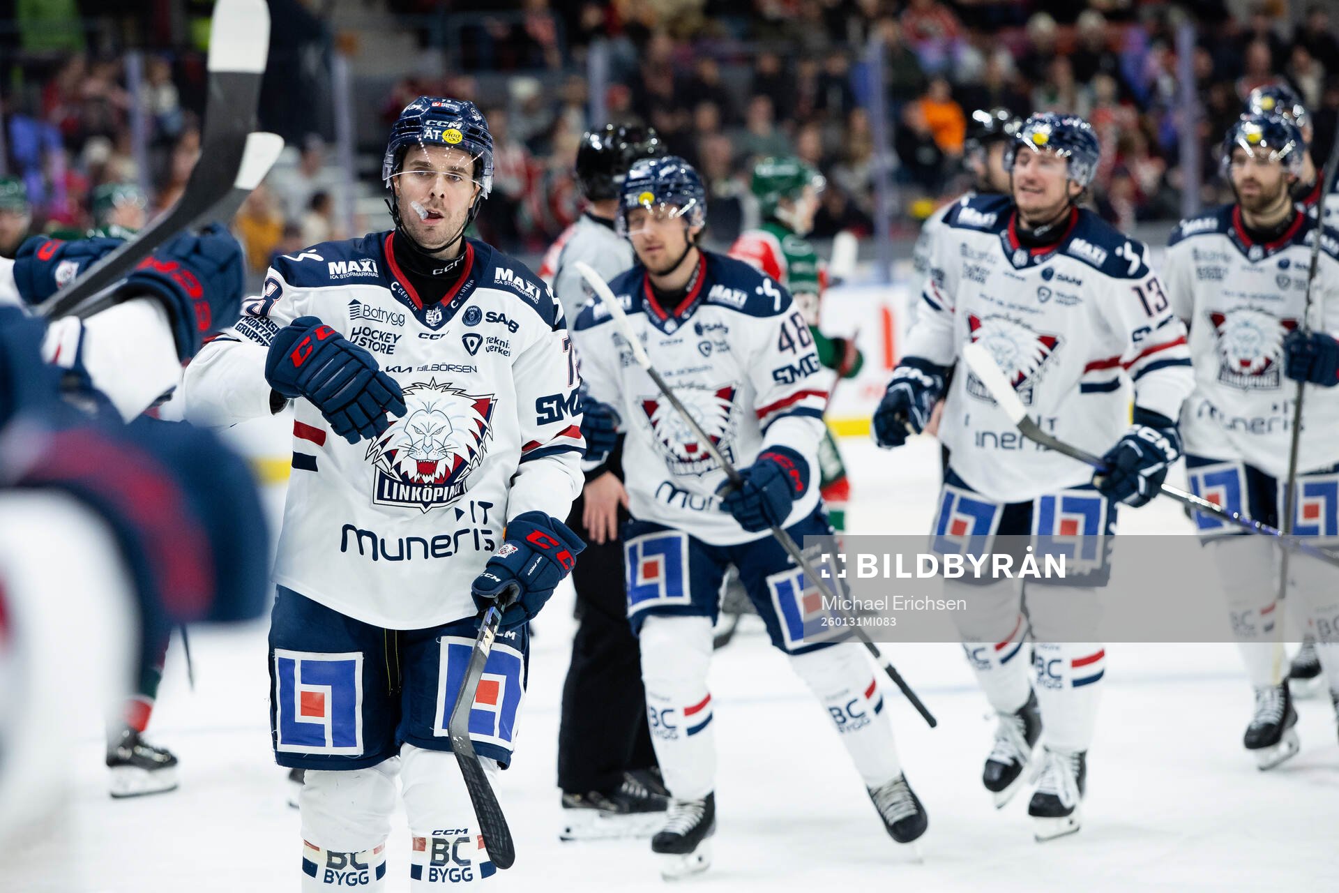 Linköpings Nicholas Shore jublar