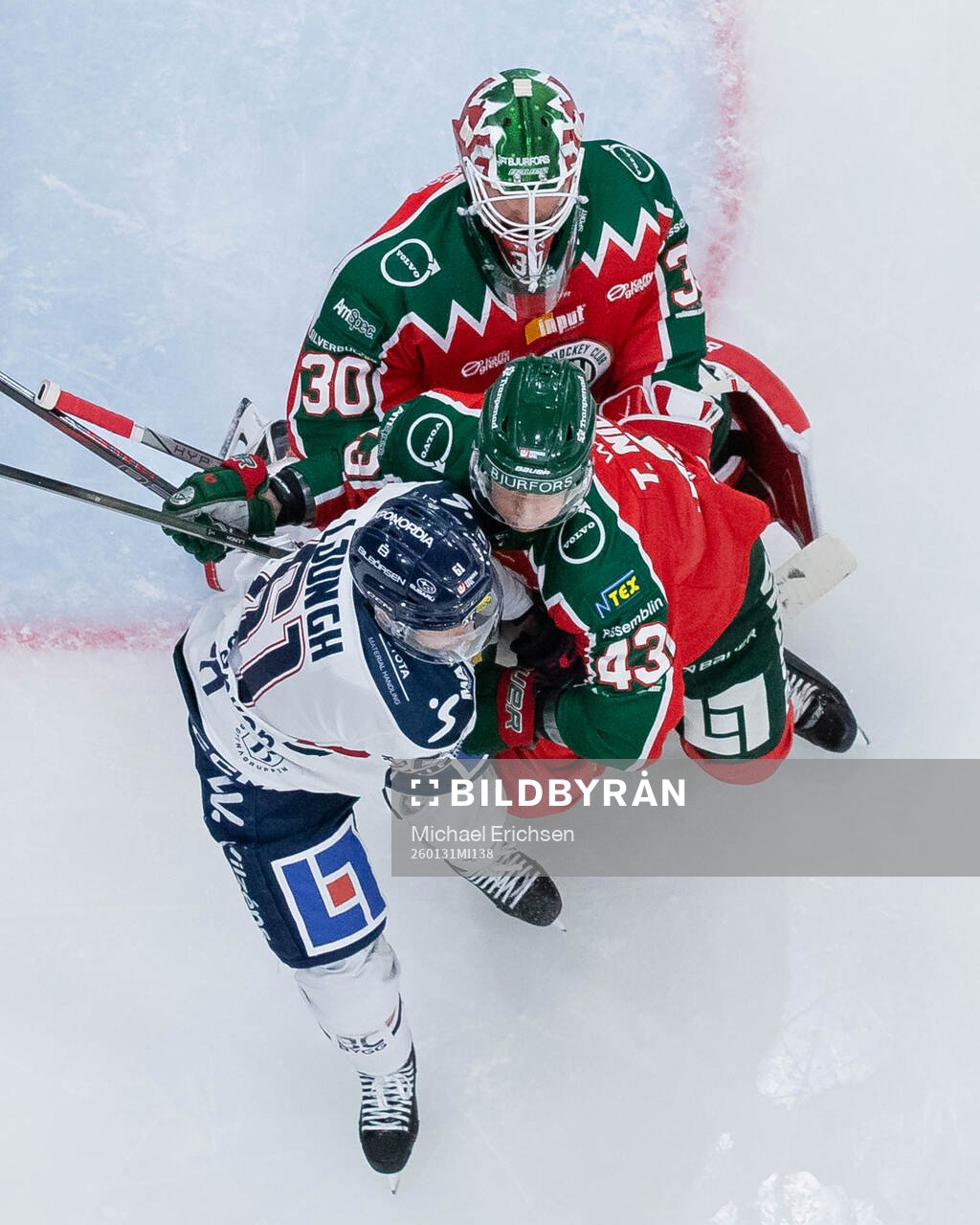 Linköpings Markus Ljungh mot Frölundas Tom Nilsson och
