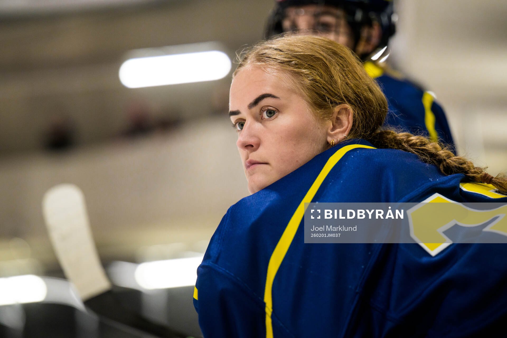 Goaltender Emma Söderberg of Sweden in a women's