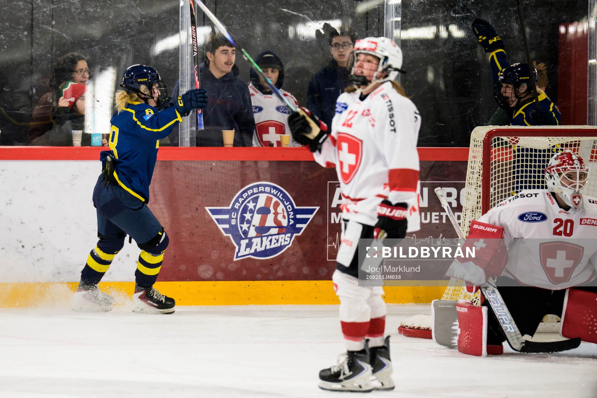 Hilda Svensson and Thea Johansson of Sweden celebrate the