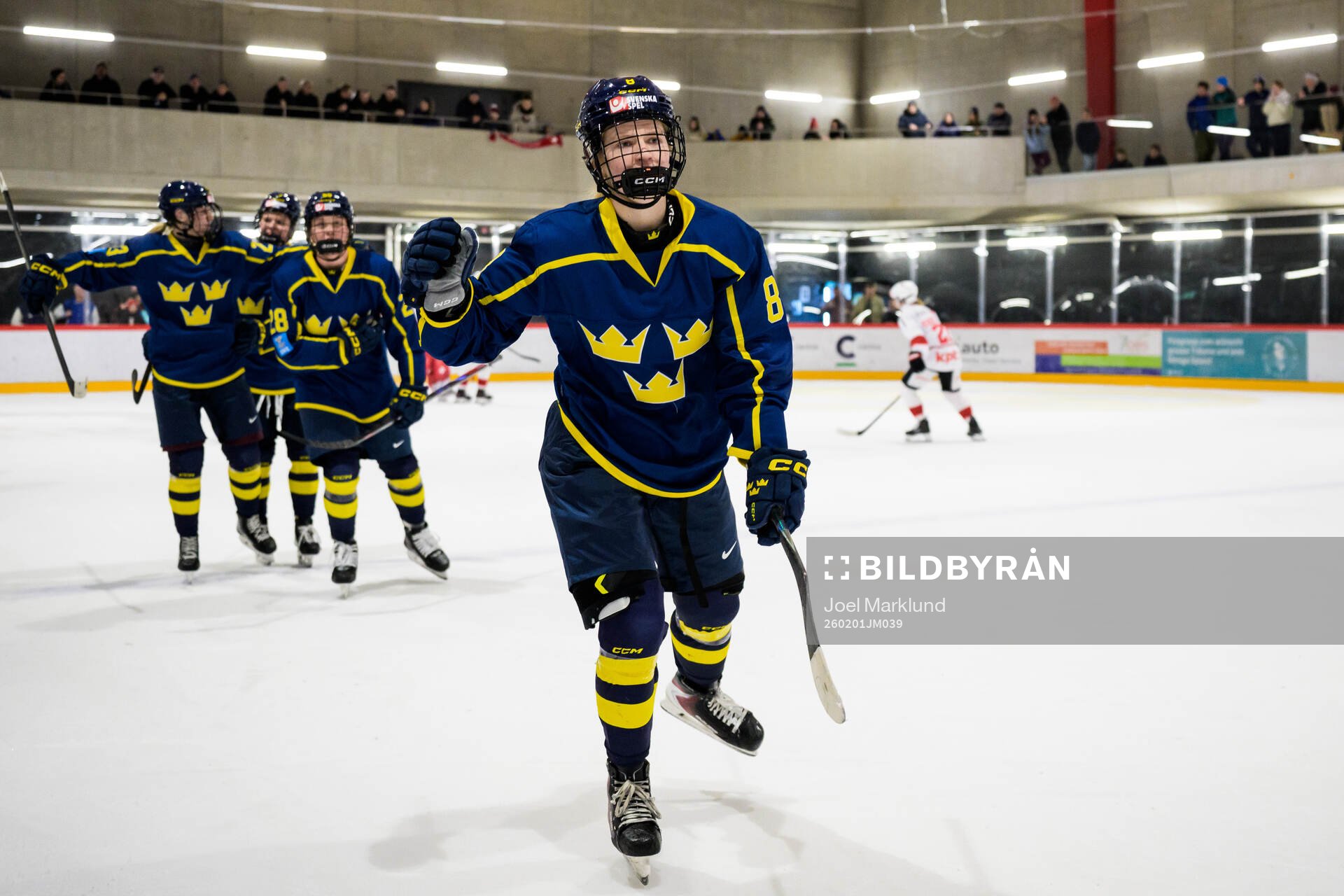 Hilda Svensson of Sweden celebrates