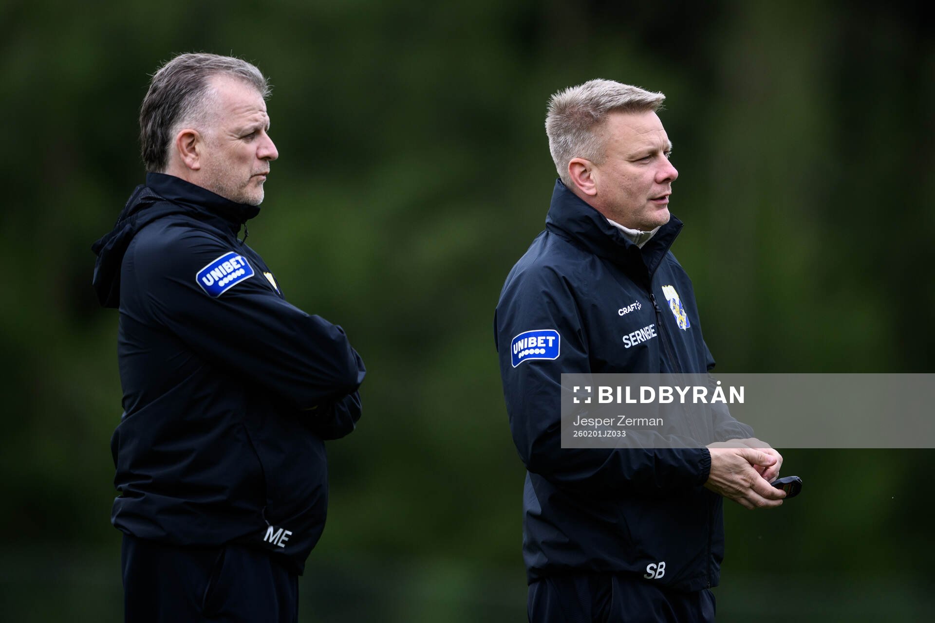 Tekniskt ansvarige Magnus Edlund och tränare Stefan