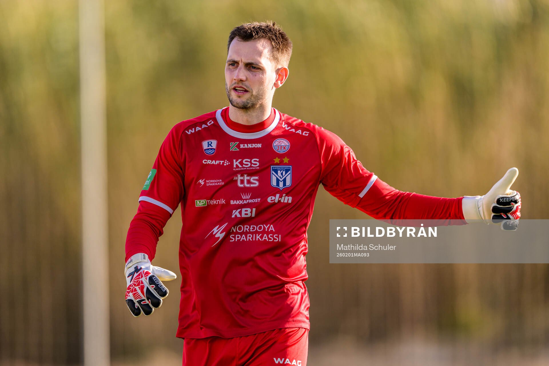 Goalkeeper Sebastian John of Klaksvik