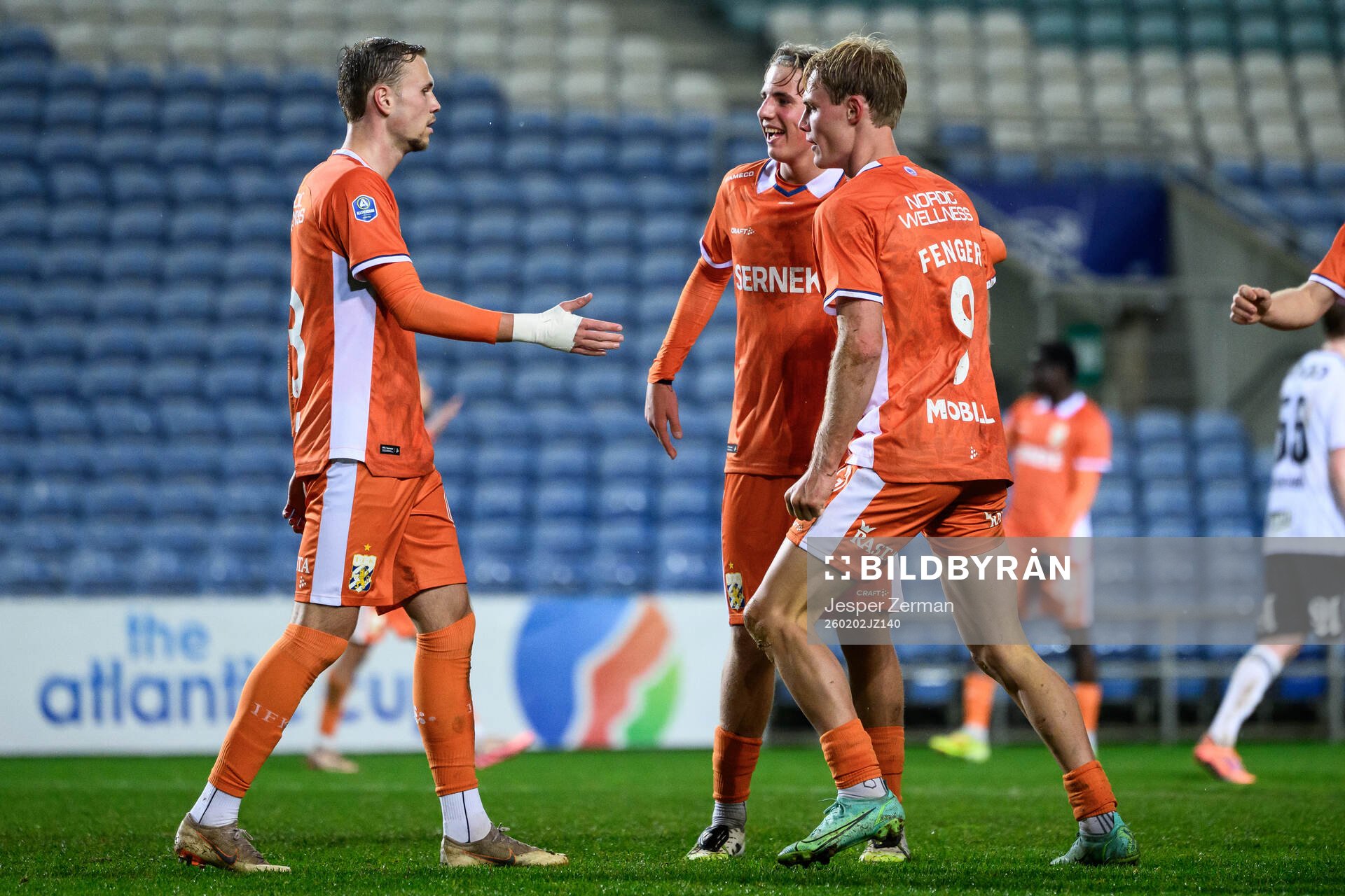 Max Fenger of IFK Göteborg celebrates with Vilmer Tyrén