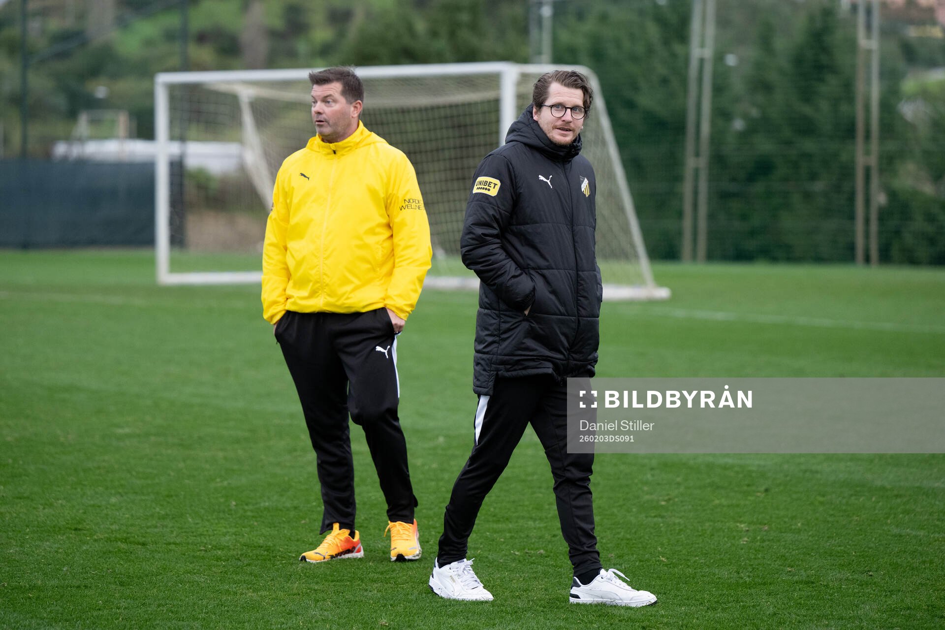 Häckens tränare Jens Gustafsson och sportchef Erik Friberg